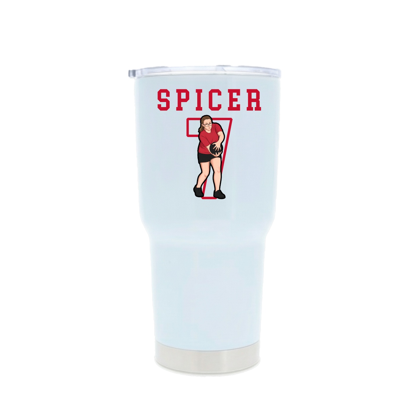 30oz Stainless Steel Tumbler — Shirsey in White