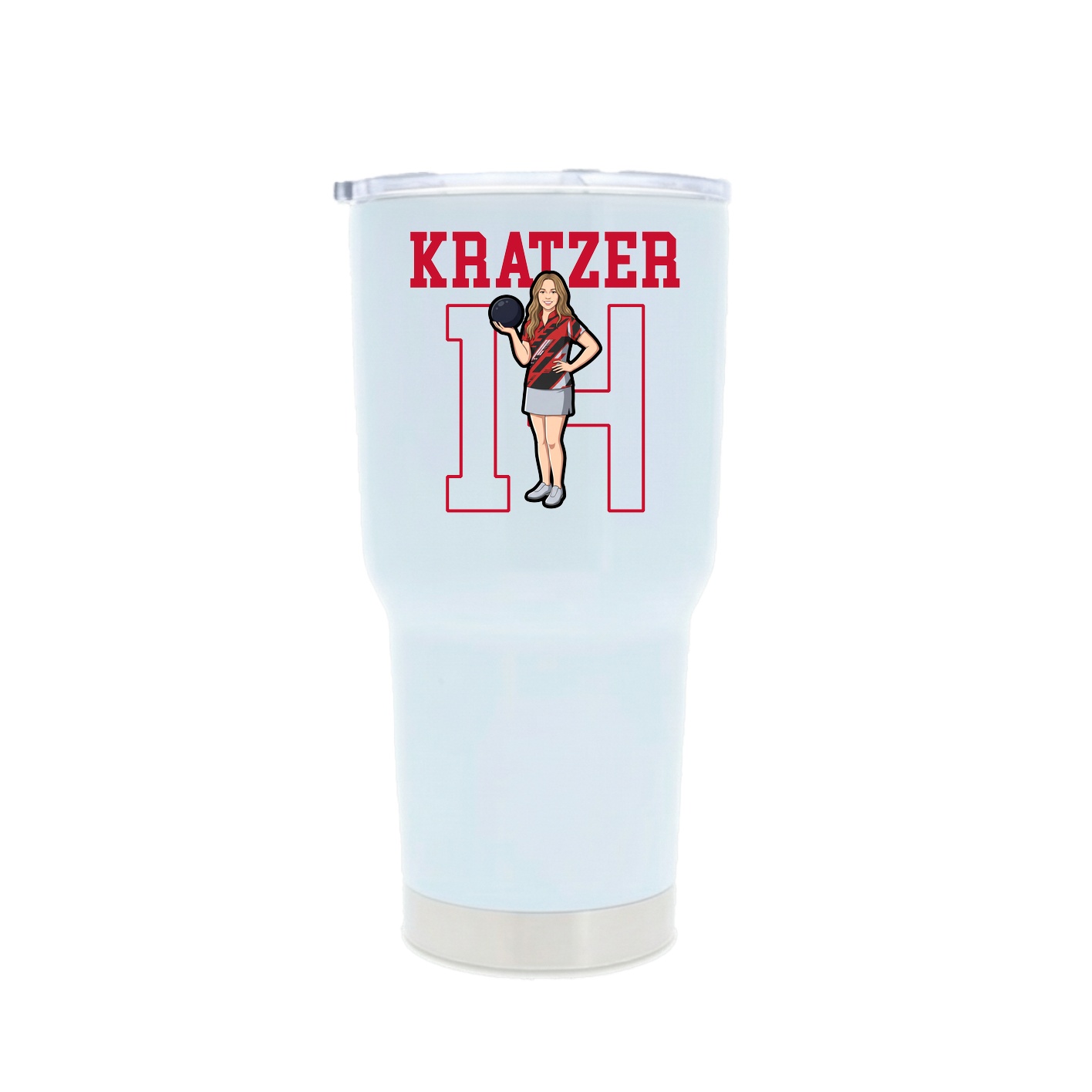 30oz Stainless Steel Tumbler — Shirsey in White