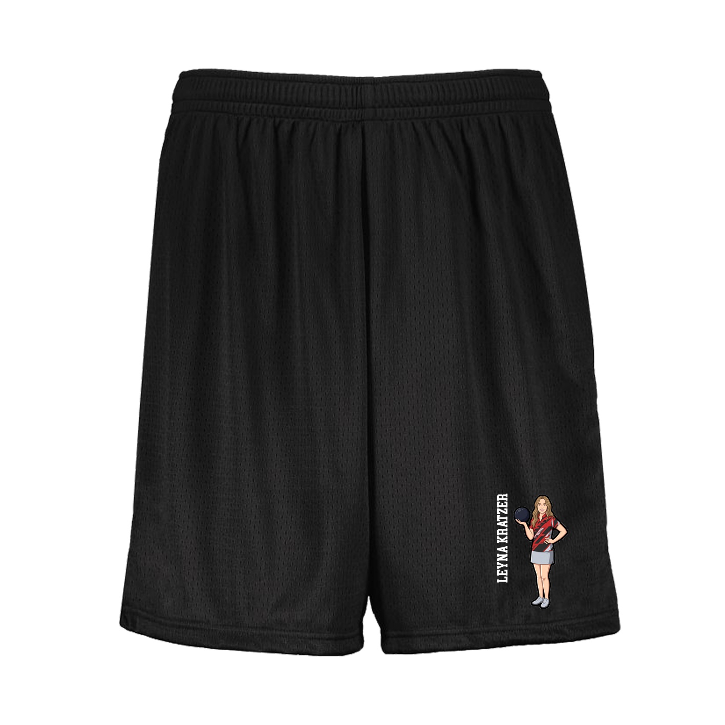 Shorts — Name Vertical in Black