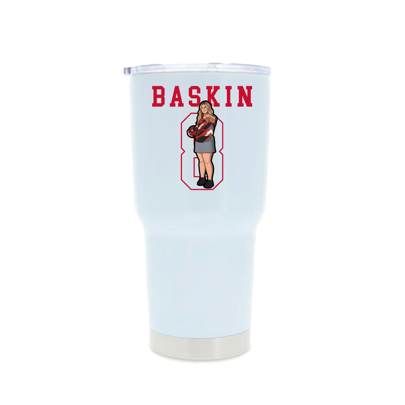 30oz Stainless Steel Tumbler — Shirsey in White