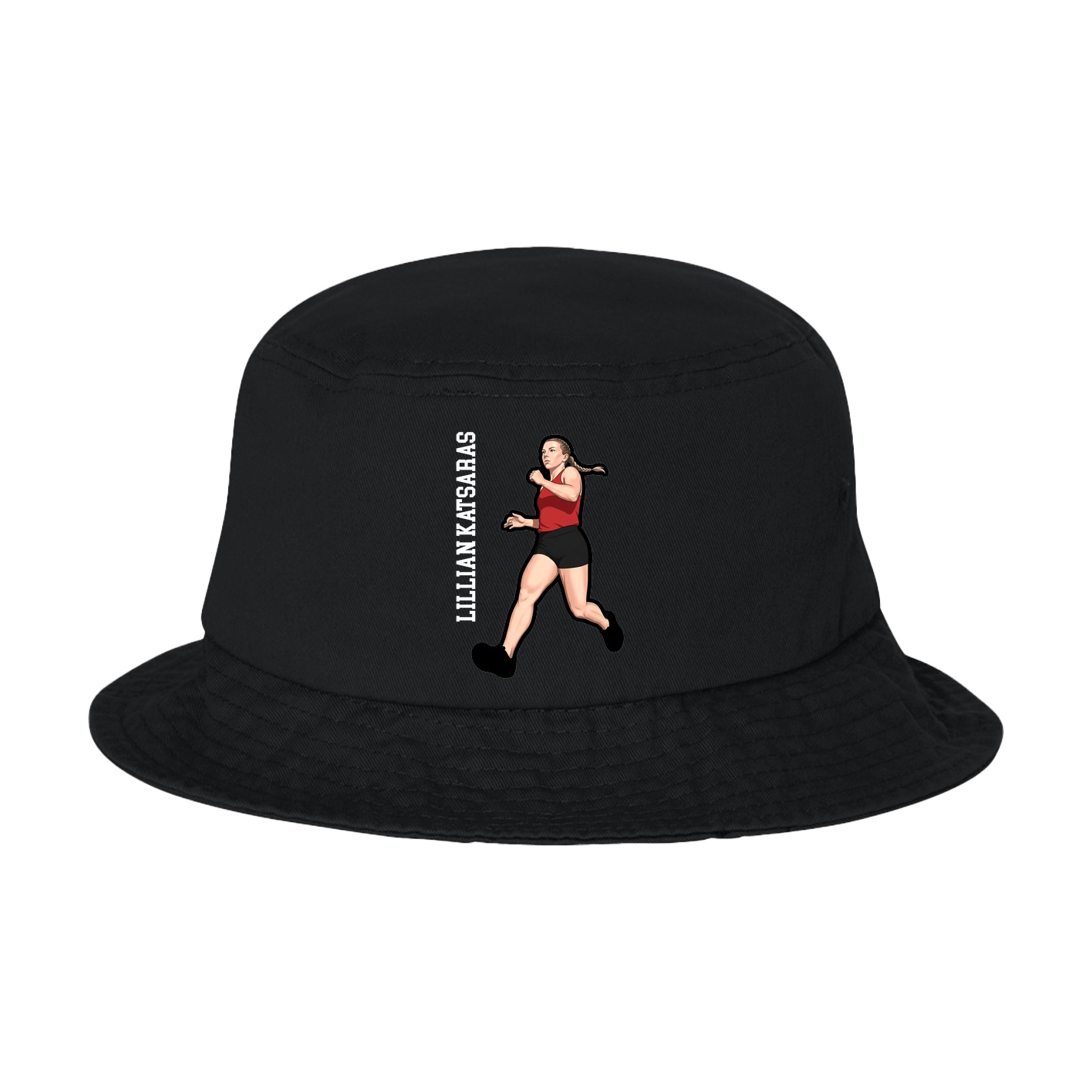 Bucket Cap — Name Vertical in Black