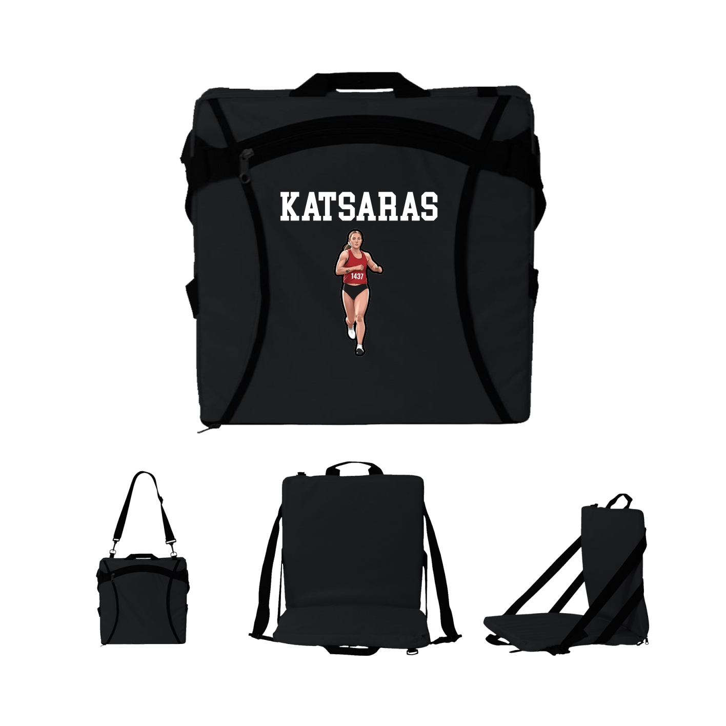 Folding Stadium Seat — Shirsey in Black