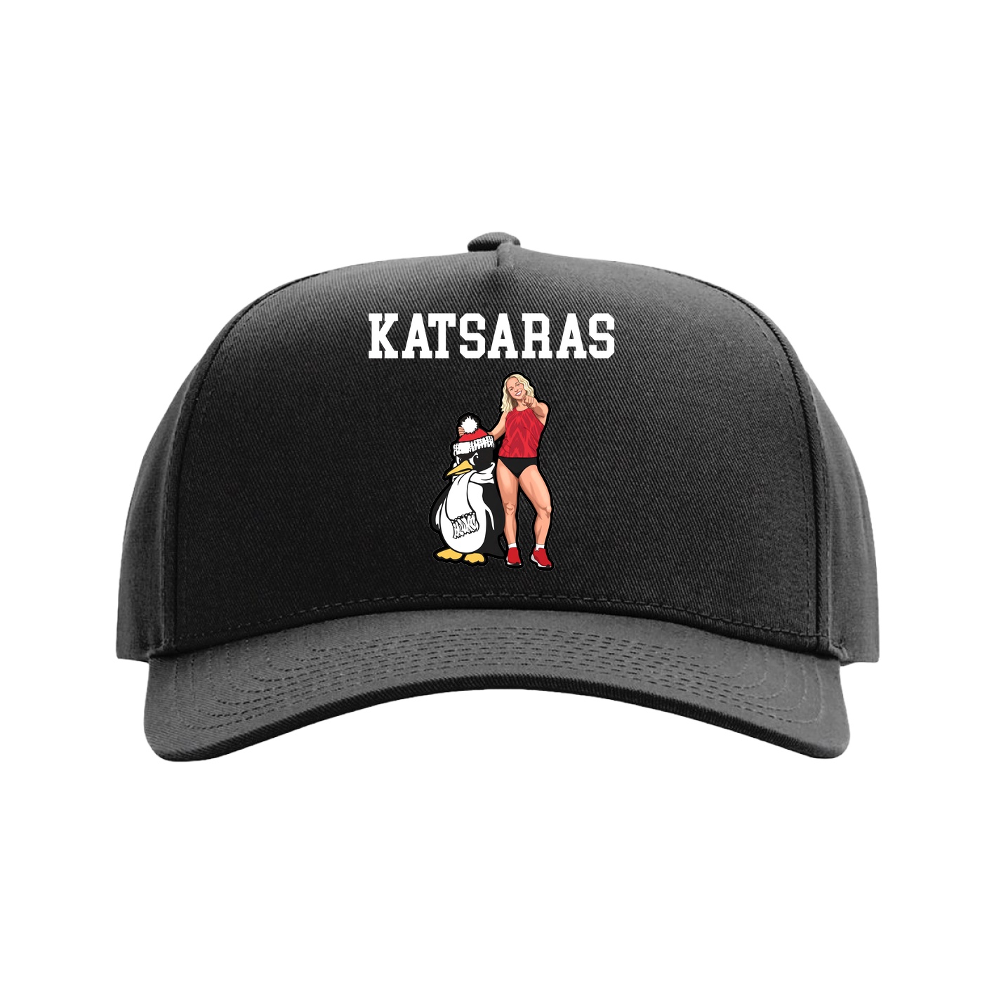 Full Fabric Five-Panel Champ Cap — Shirsey in Black