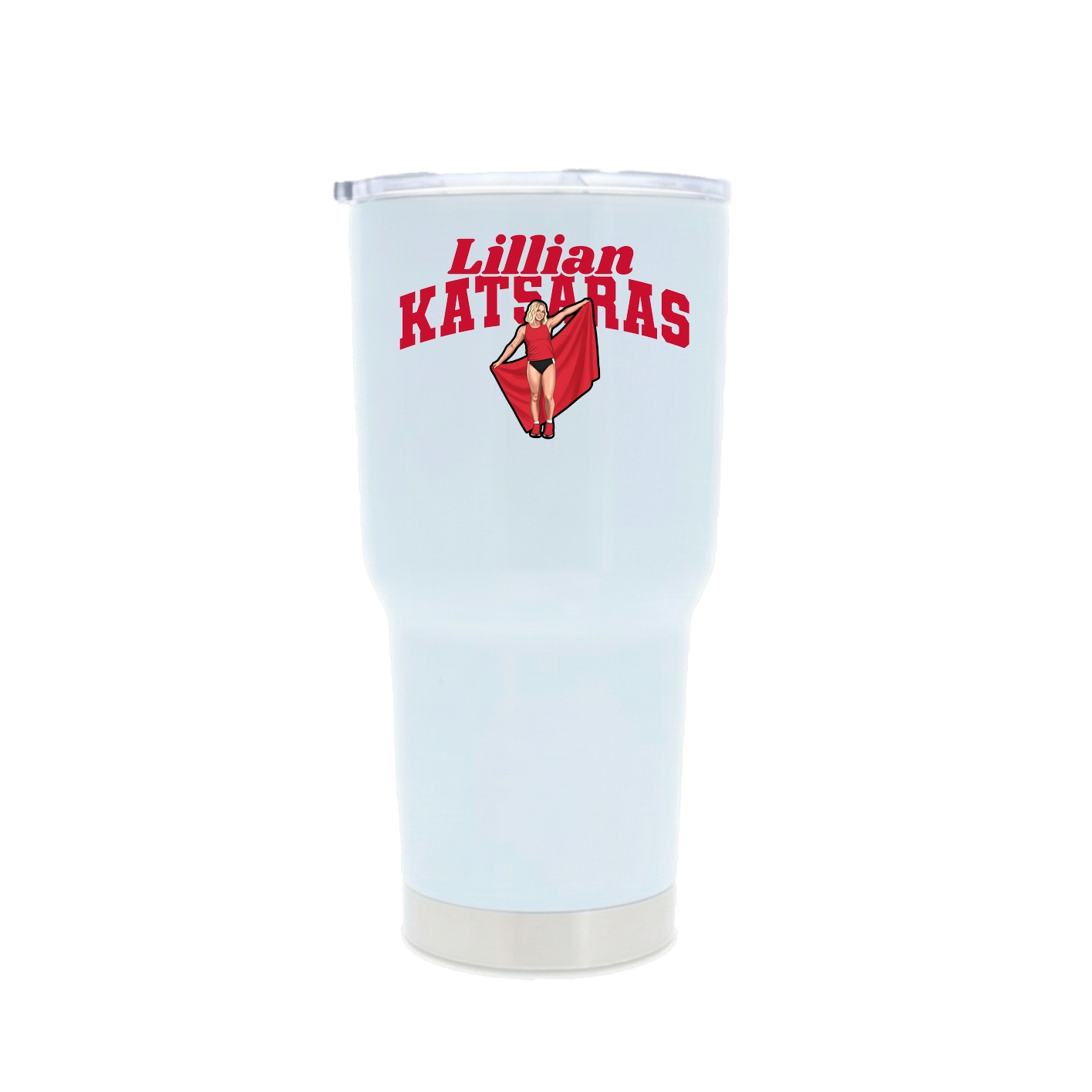 30oz Stainless Steel Tumbler — Signature Arch in White