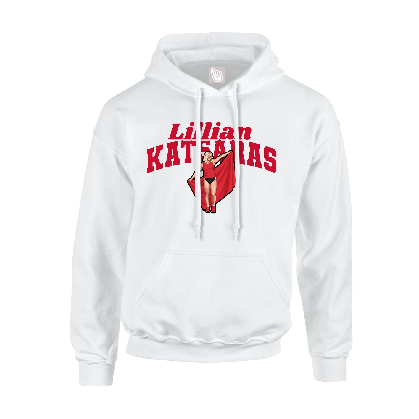 Youth Hoodie — Signature Arch in White