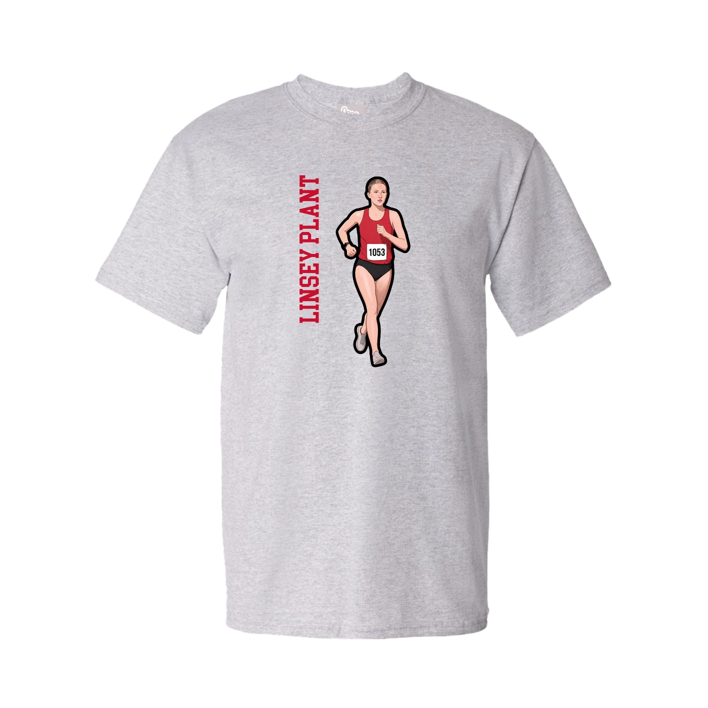 Youth Tee — Name Vertical in Grey