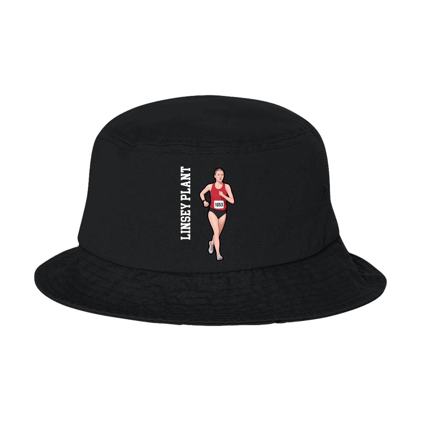 Bucket Cap — Name Vertical in Black