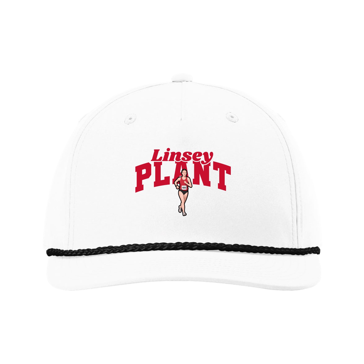 Five-Panel Classic Rope Cap — Signature Arch in White