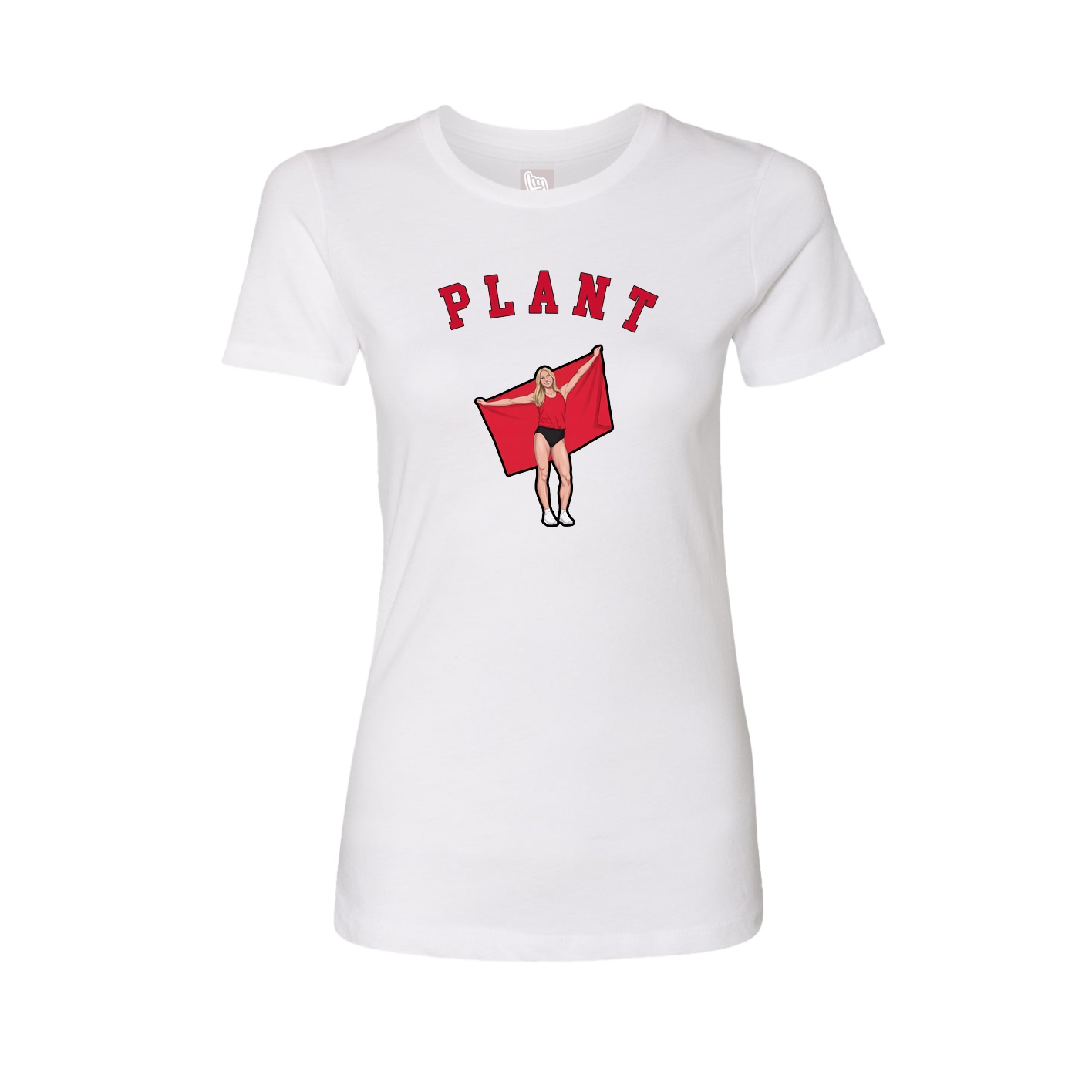 Fitted Women's Tee — Shirsey Arch in White