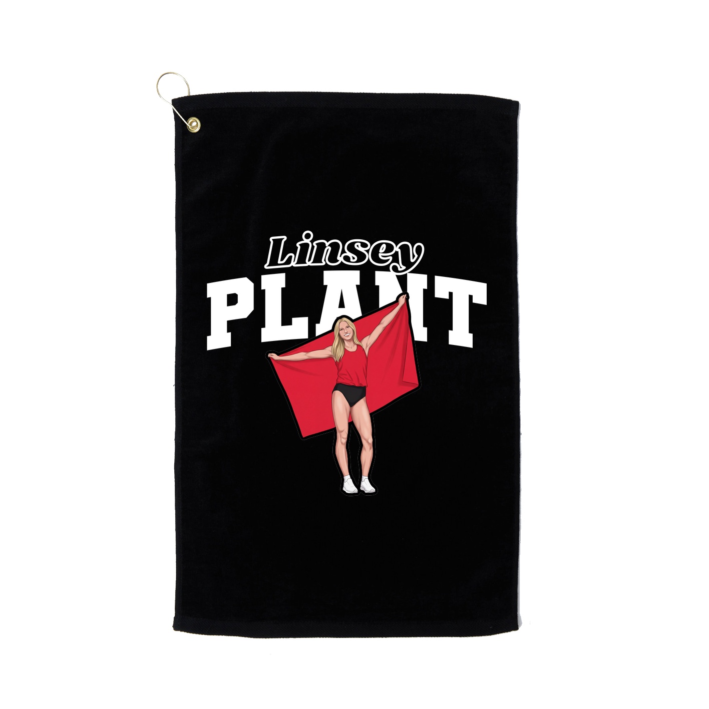 Golf Towel — Name Arch in Black