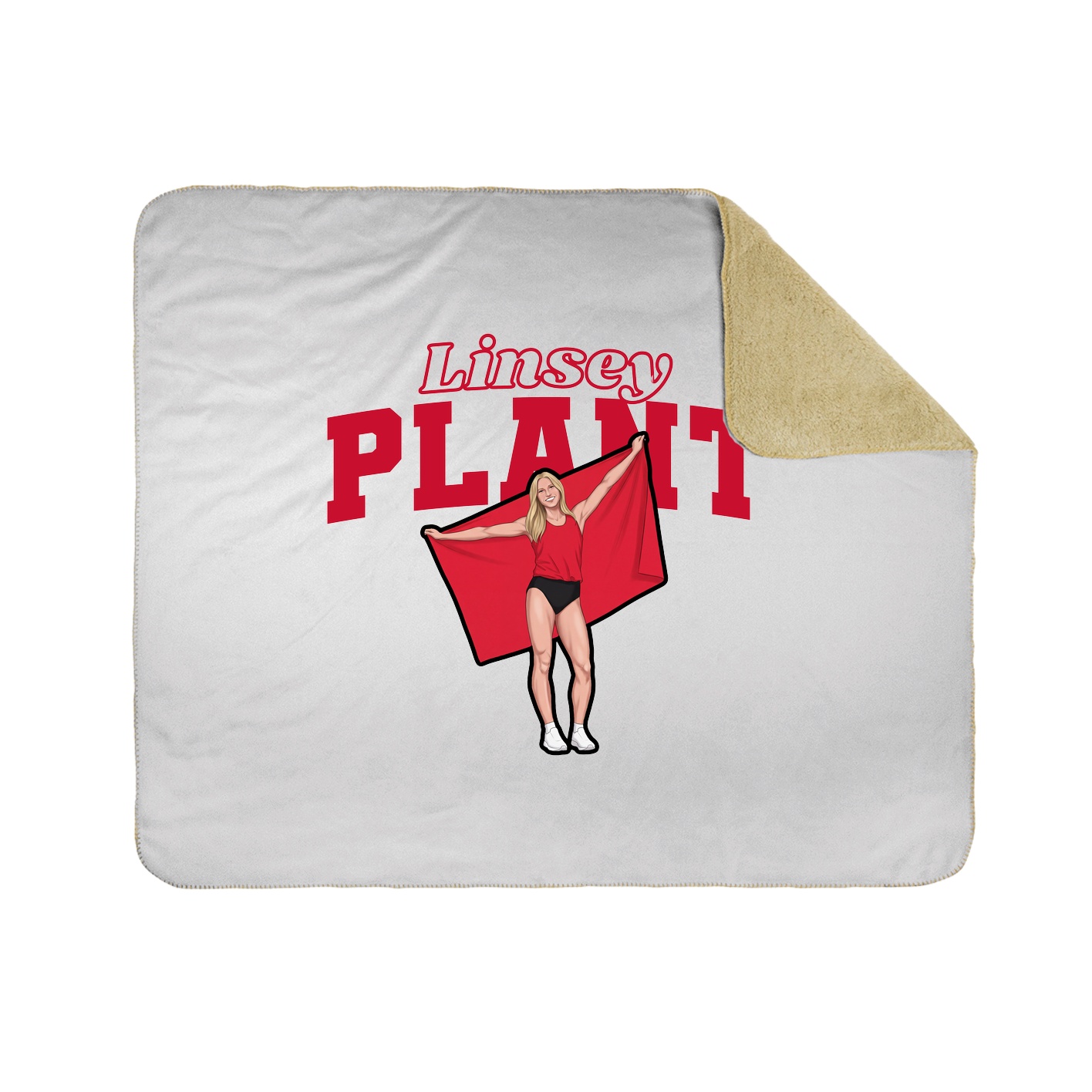 Throw Blanket — Name Arch in White