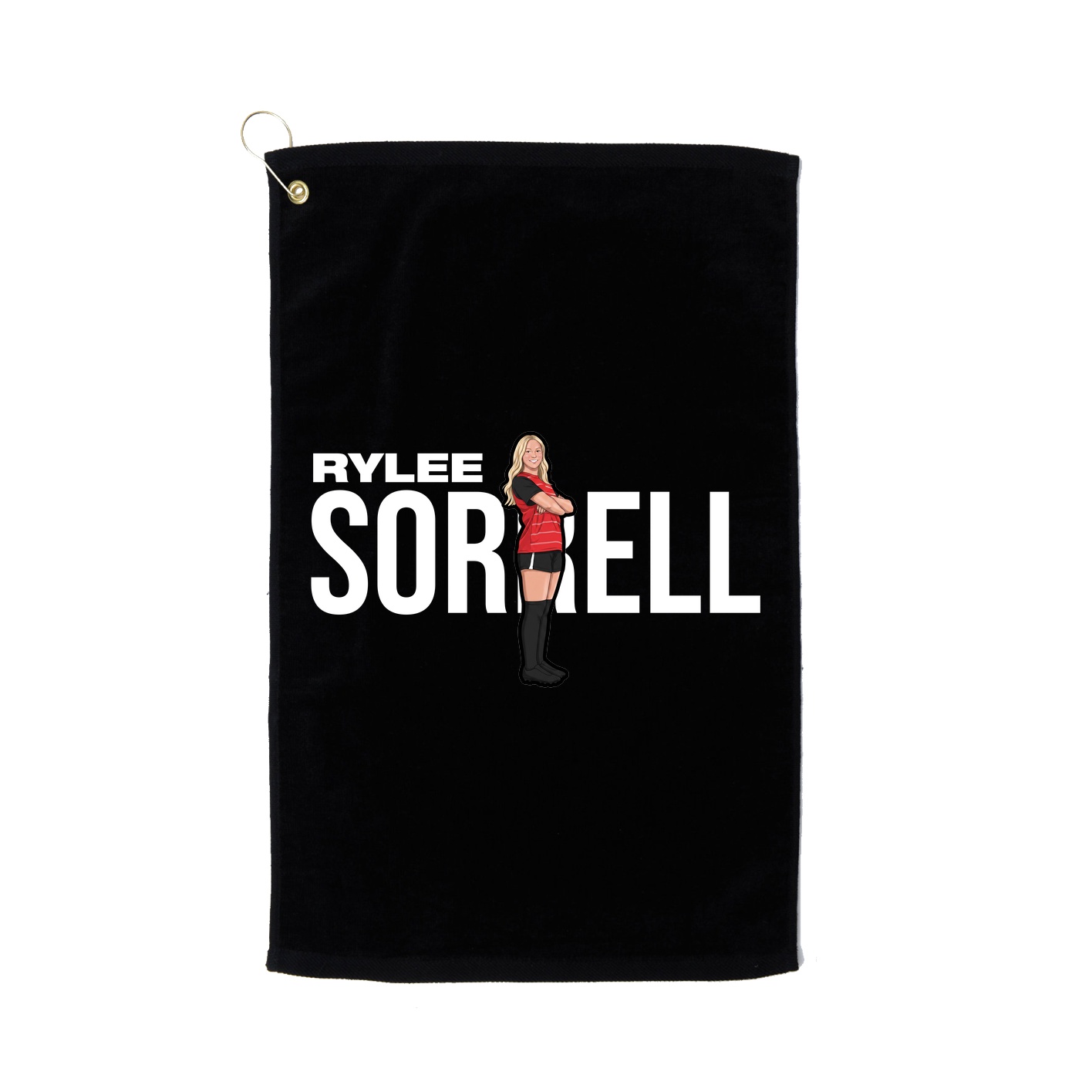 Golf Towel — Player Name in Black