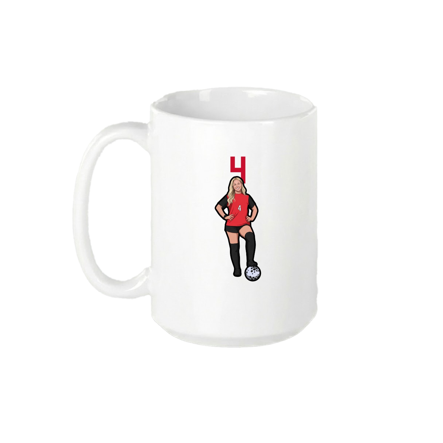 15oz Coffee Mug — Number Top in White