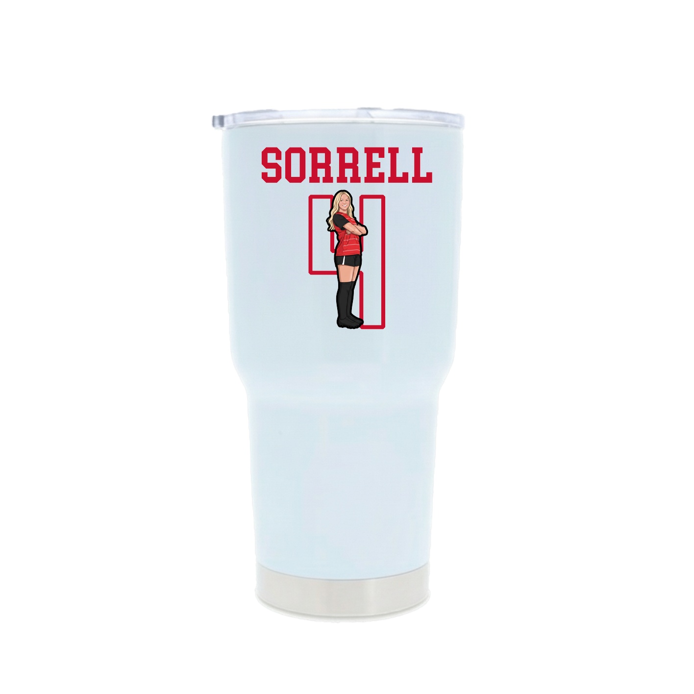 30oz Stainless Steel Tumbler — Shirsey in White