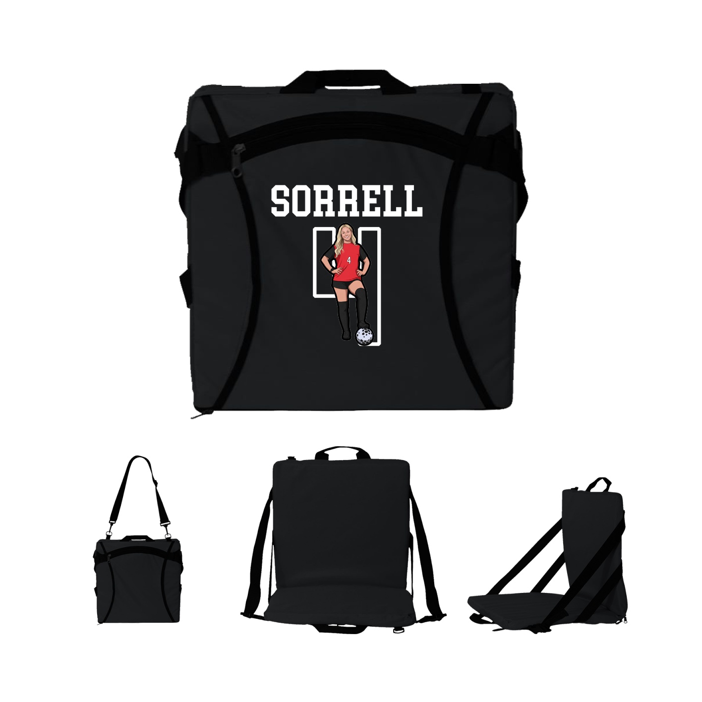 Folding Stadium Seat — Shirsey in Black