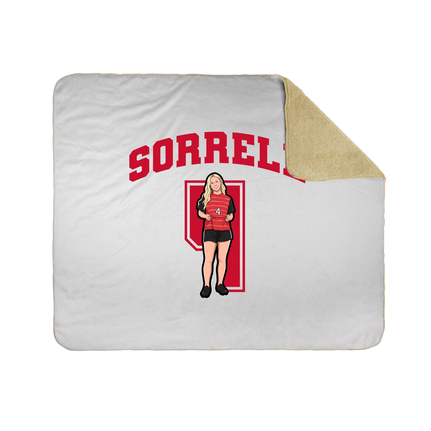 Throw Blanket — Number in White