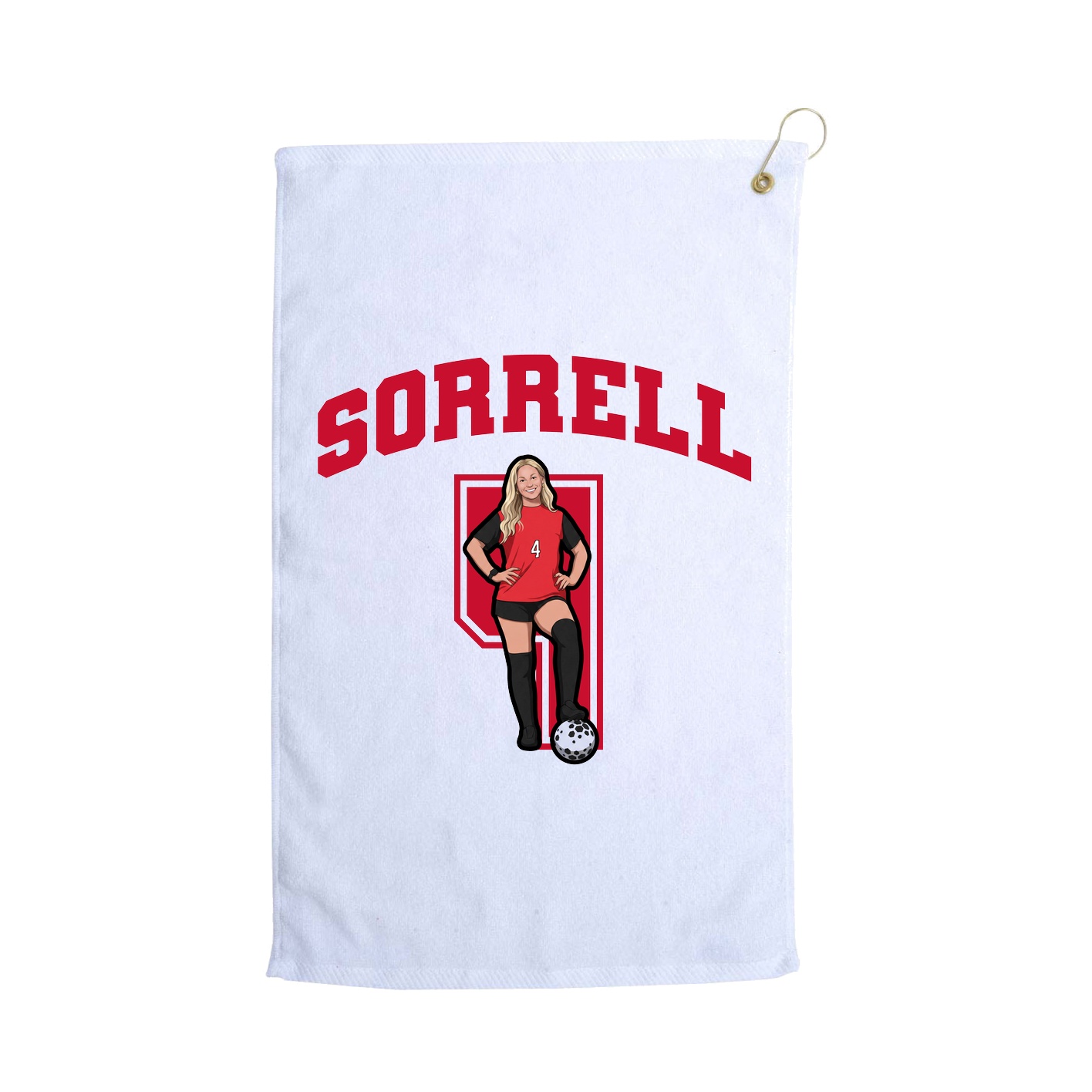 Golf Towel — Number in White