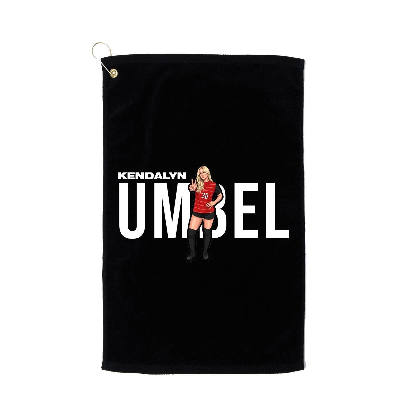 Golf Towel — Player Name in Black