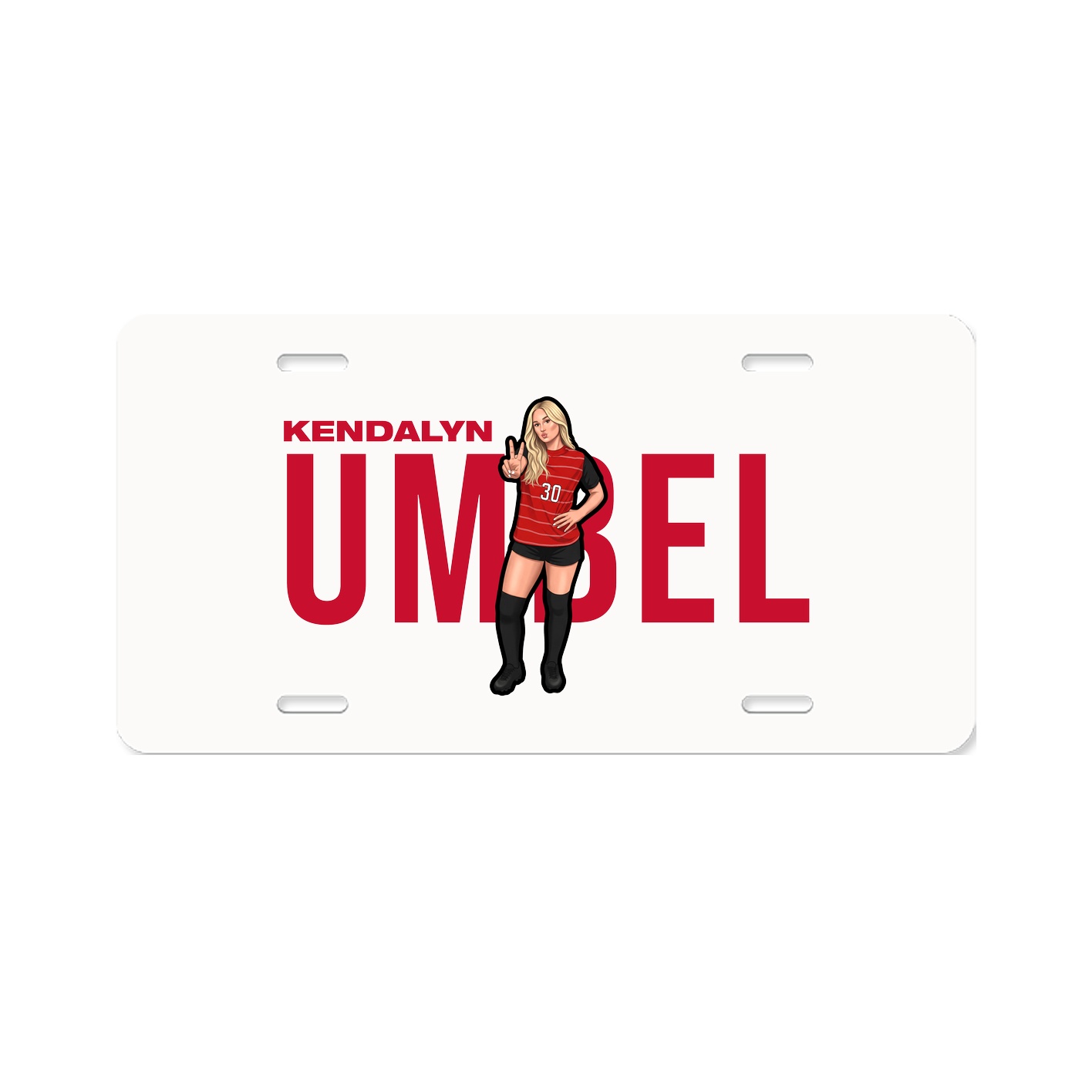 License Plate — Player Name in Classic