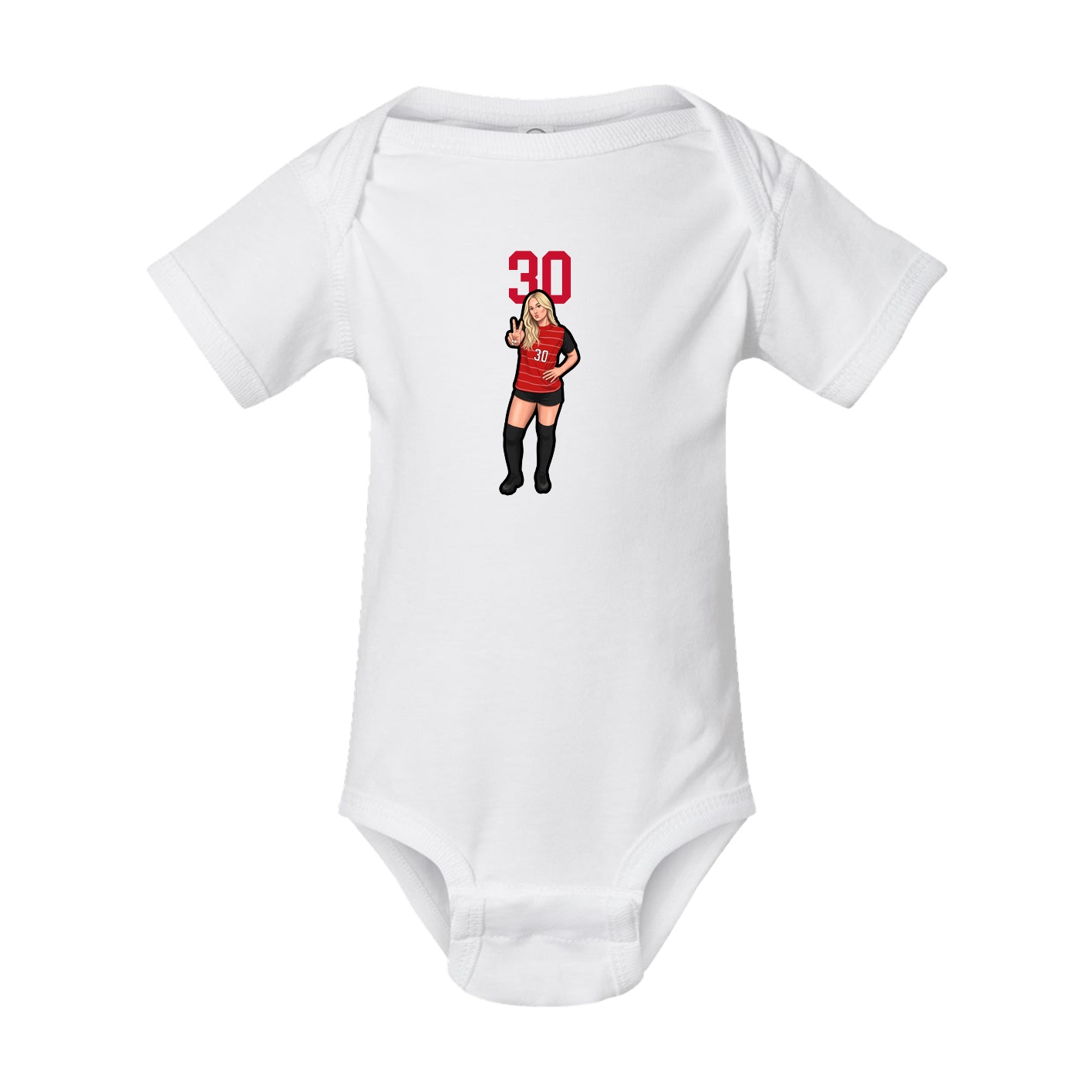 Baby Onesie — Number Top in White