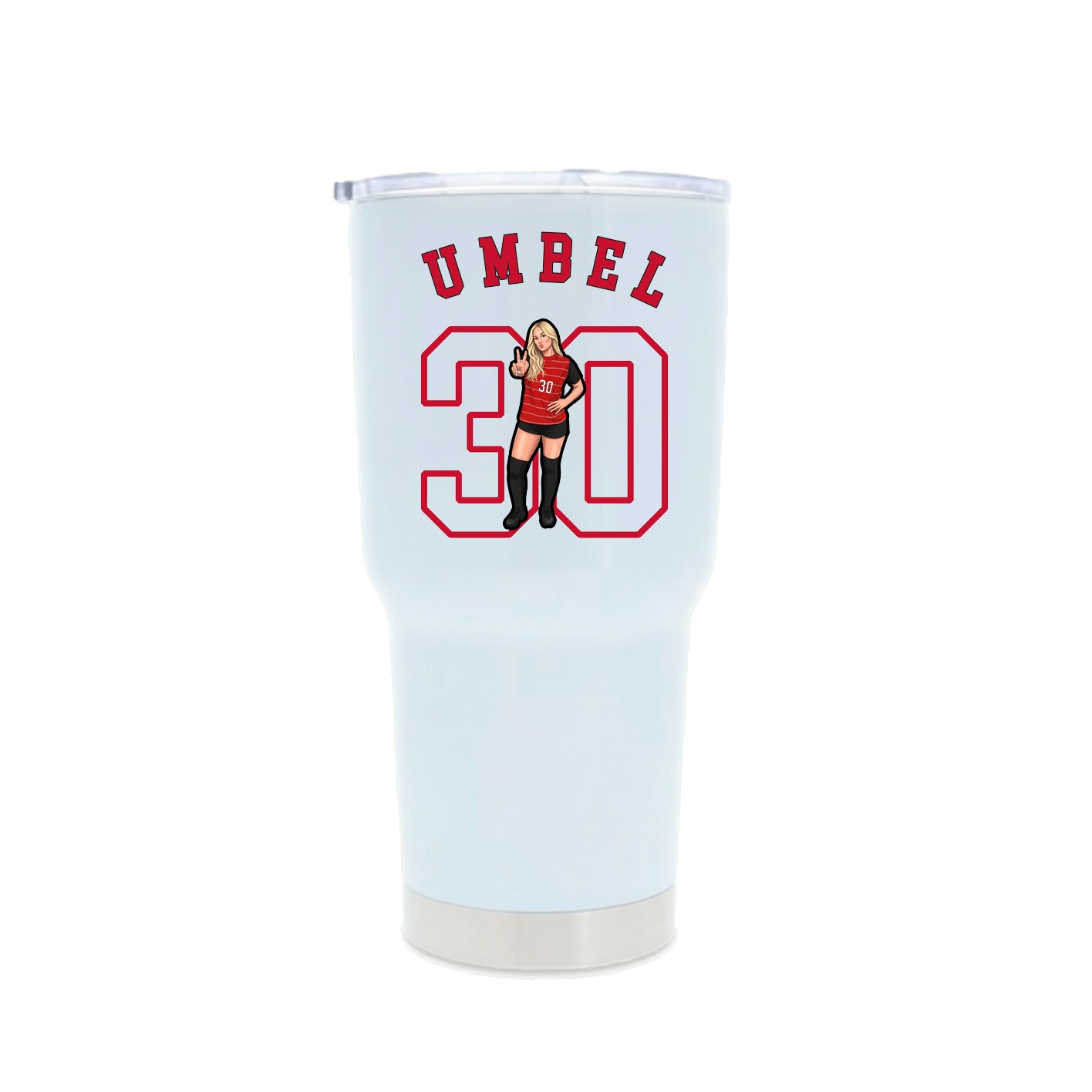 30oz Stainless Steel Tumbler — Shirsey Arch in White