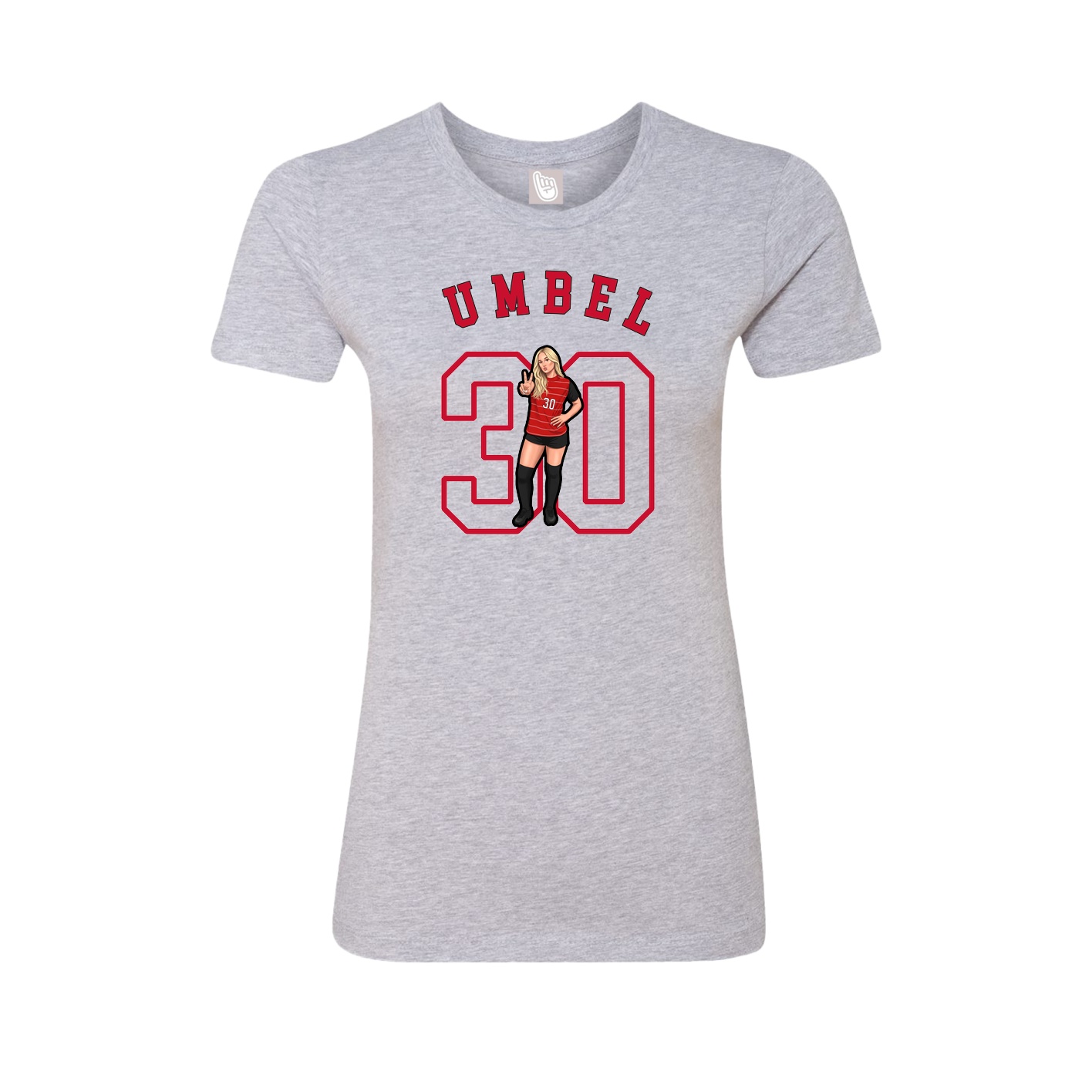 Fitted Women's Tee — Shirsey Arch in Grey
