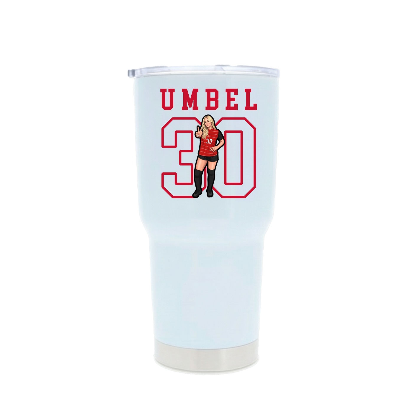 30oz Stainless Steel Tumbler — Shirsey in White