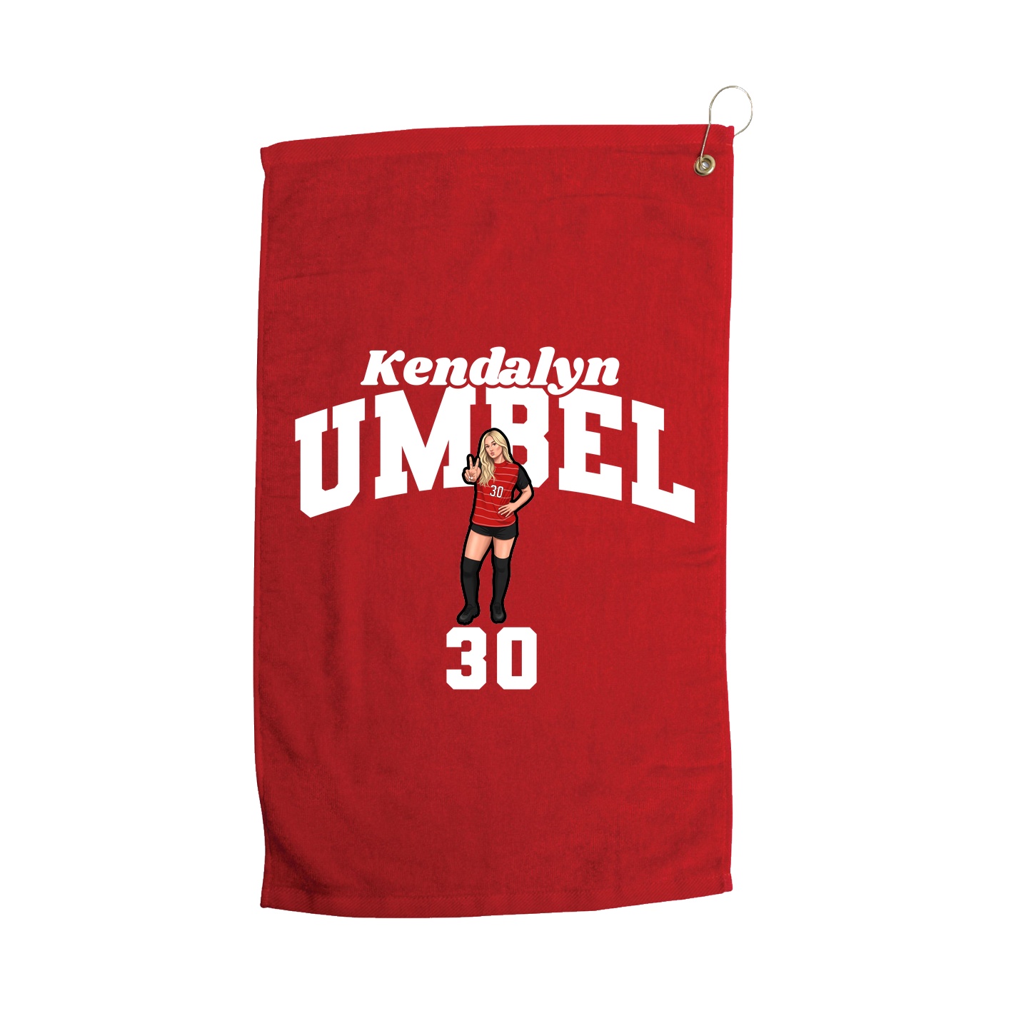 Golf Towel — Signature Arch in Red