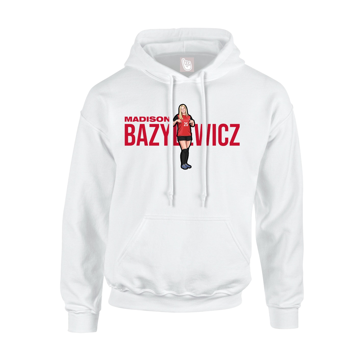 Hoodie — Player Name in White
