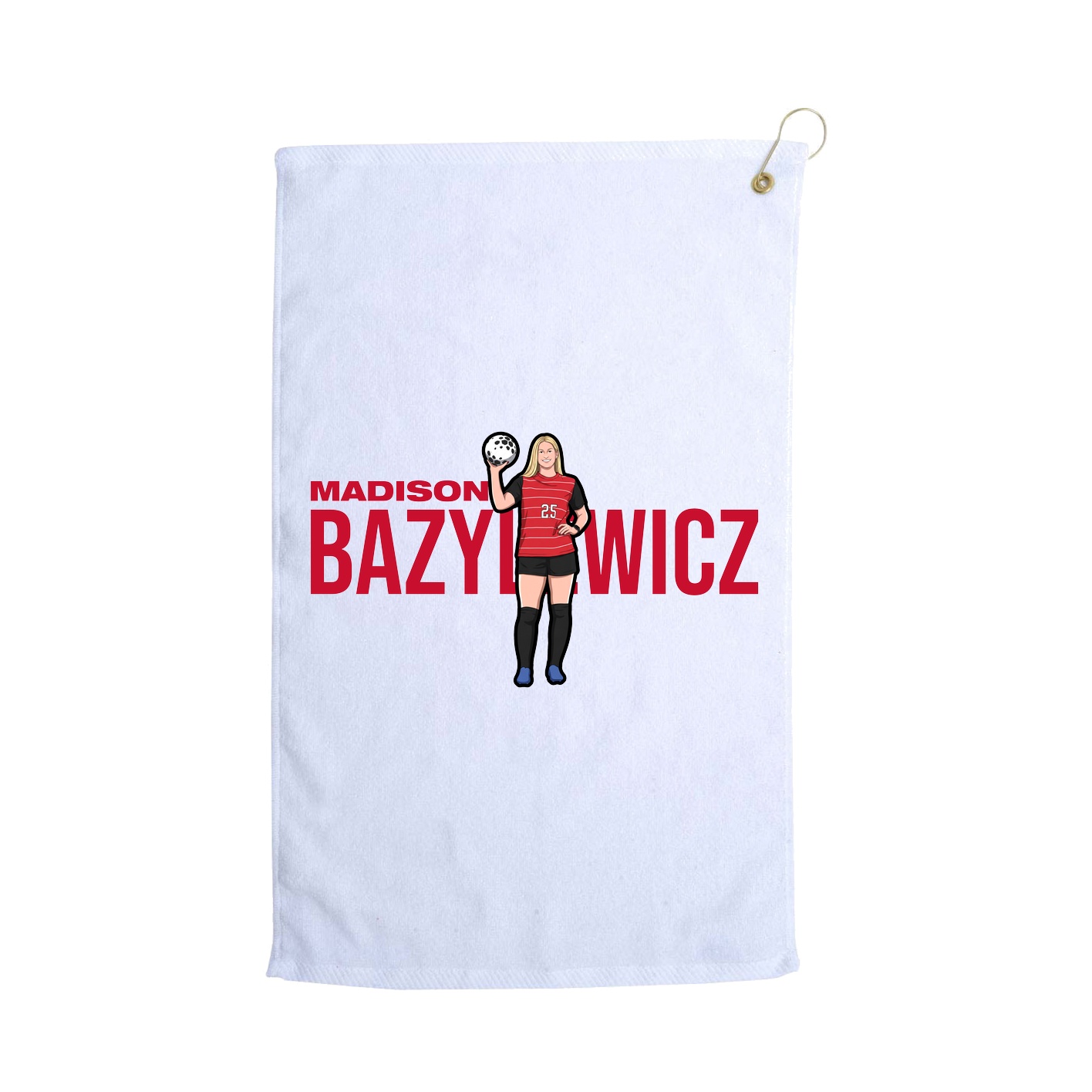 Golf Towel — Player Name in White