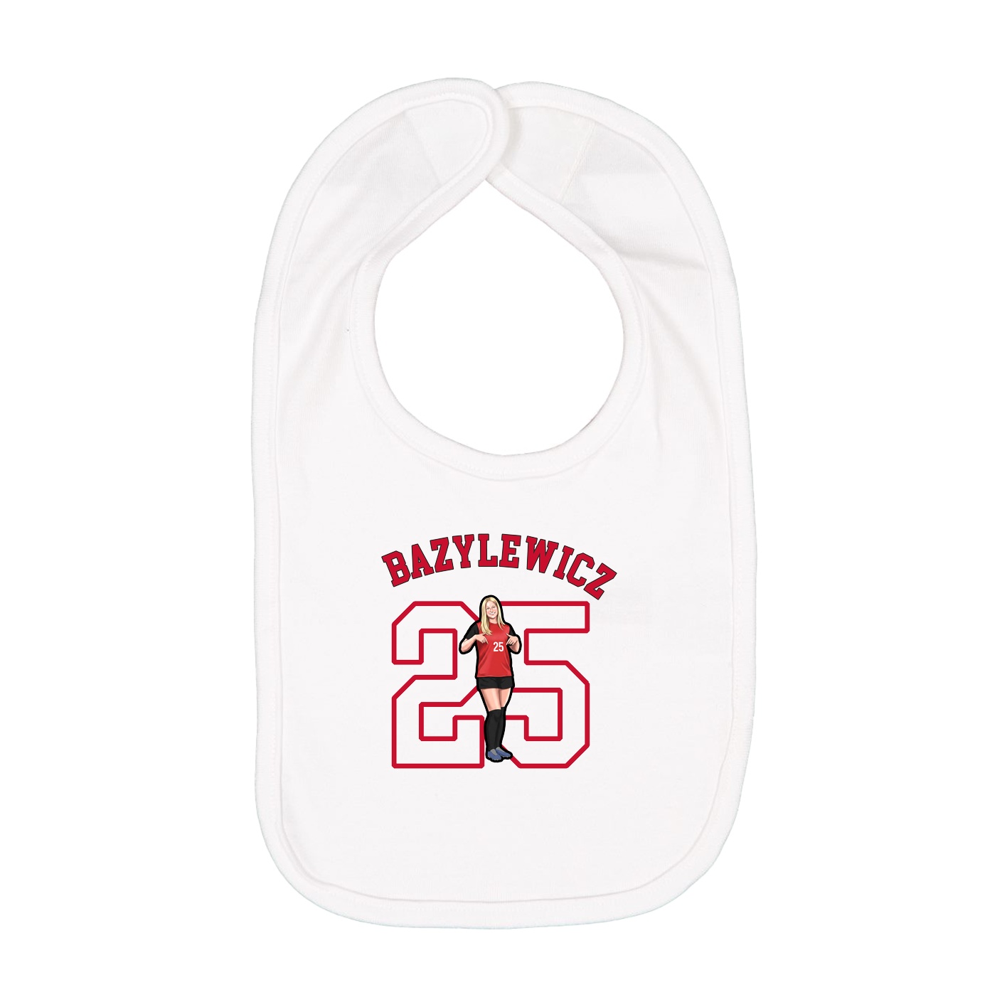 Infant Bib — Shirsey Arch in White