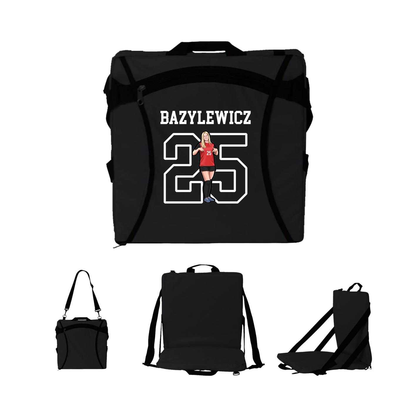 Folding Stadium Seat — Shirsey in Black