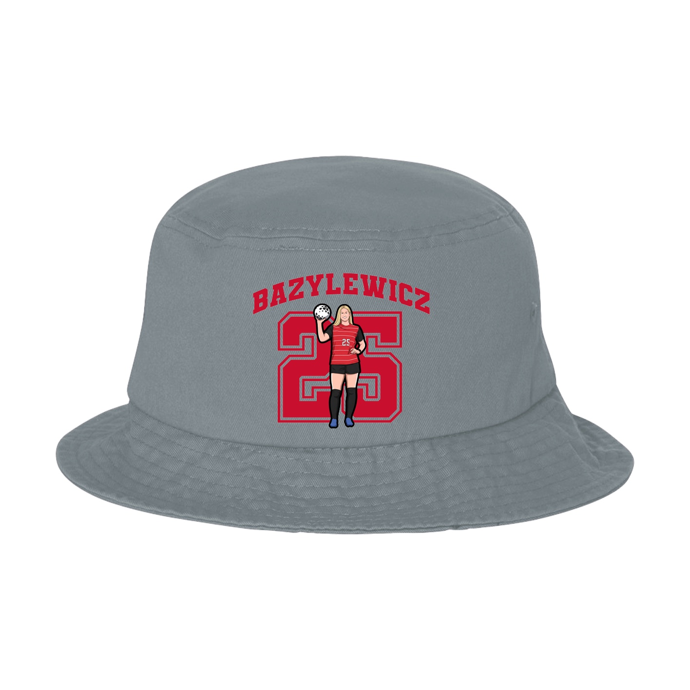 Bucket Cap — Number in Grey