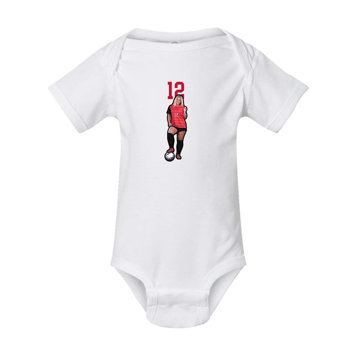 Baby Onesie — Number Top in White