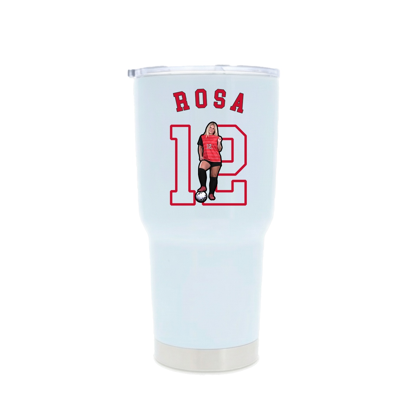30oz Stainless Steel Tumbler — Shirsey Arch in White