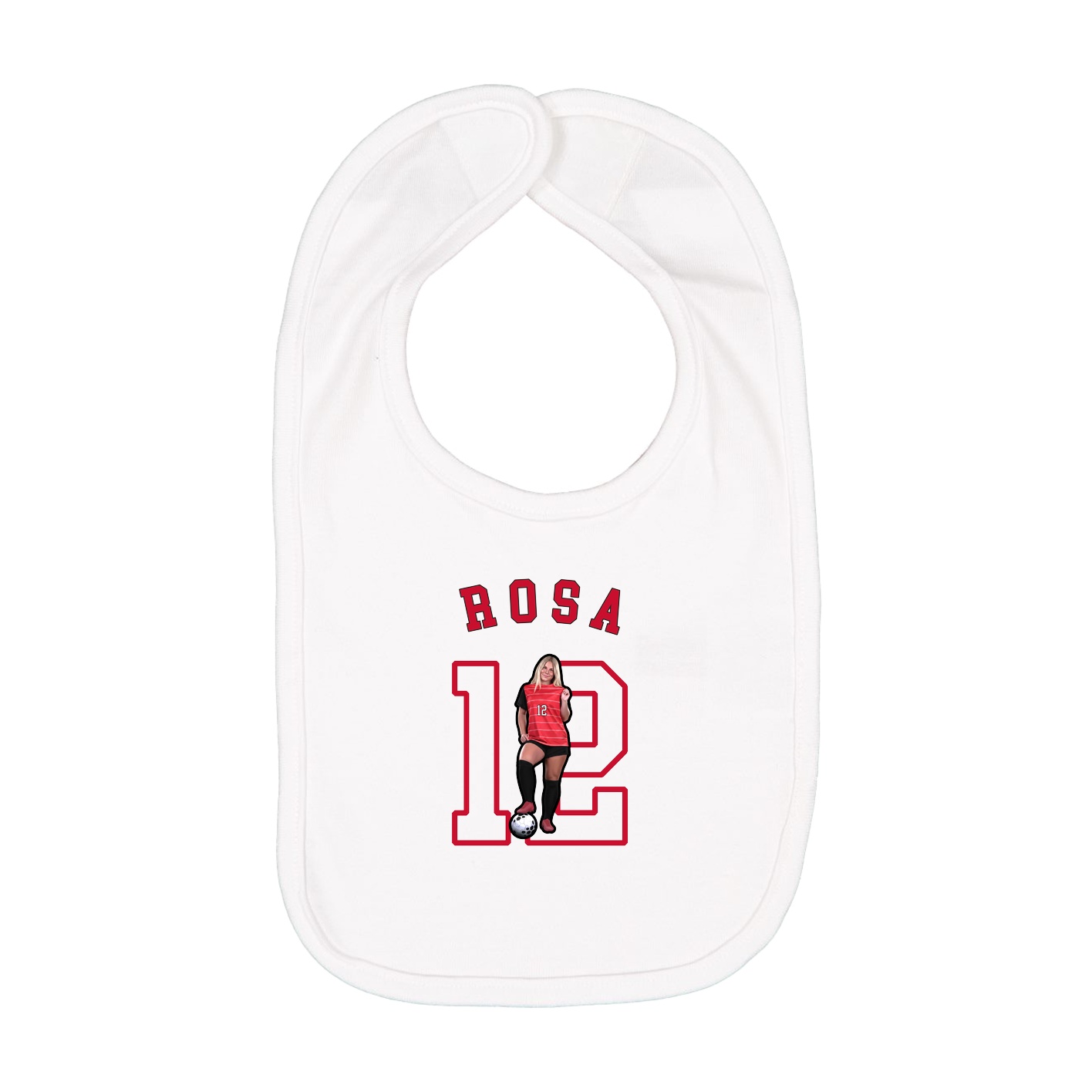 Infant Bib — Shirsey Arch in White