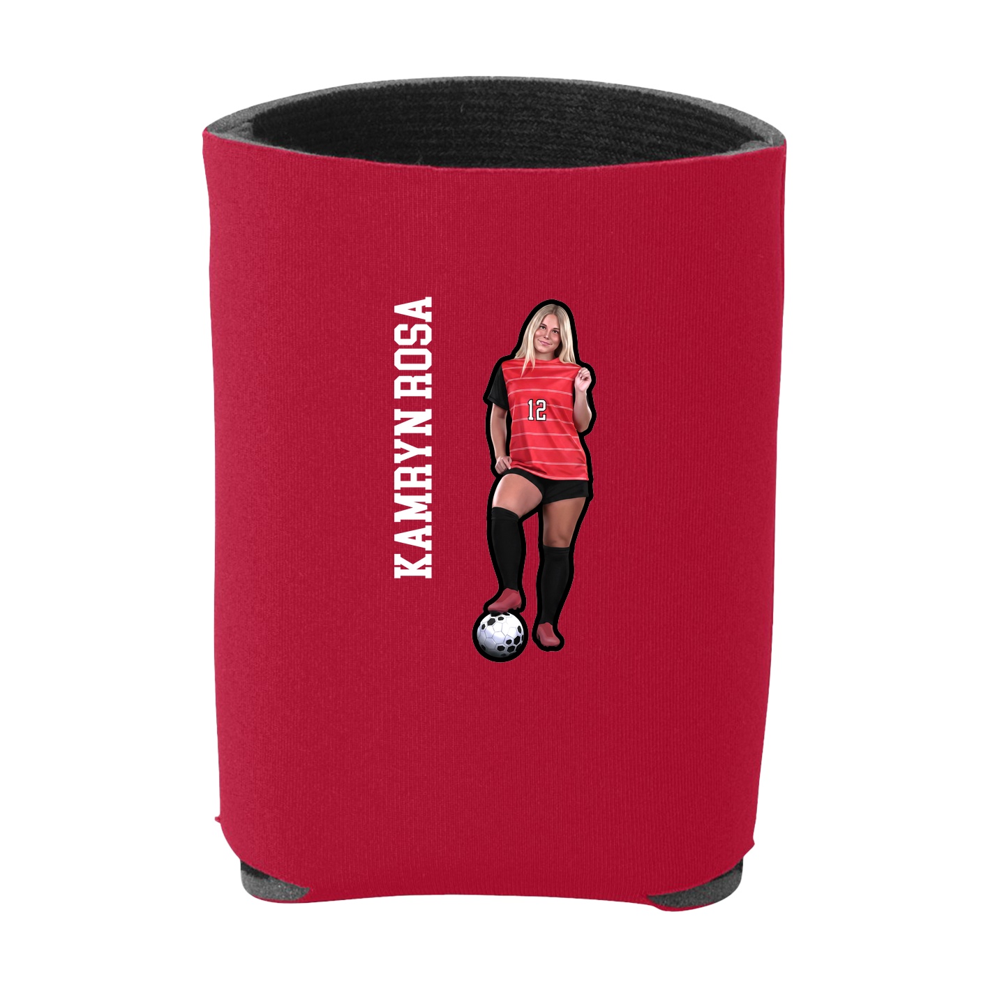 Can Holder — Name Vertical in Red
