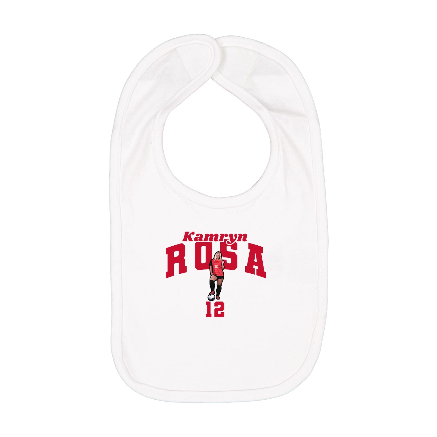 Infant Bib — Signature Arch in White