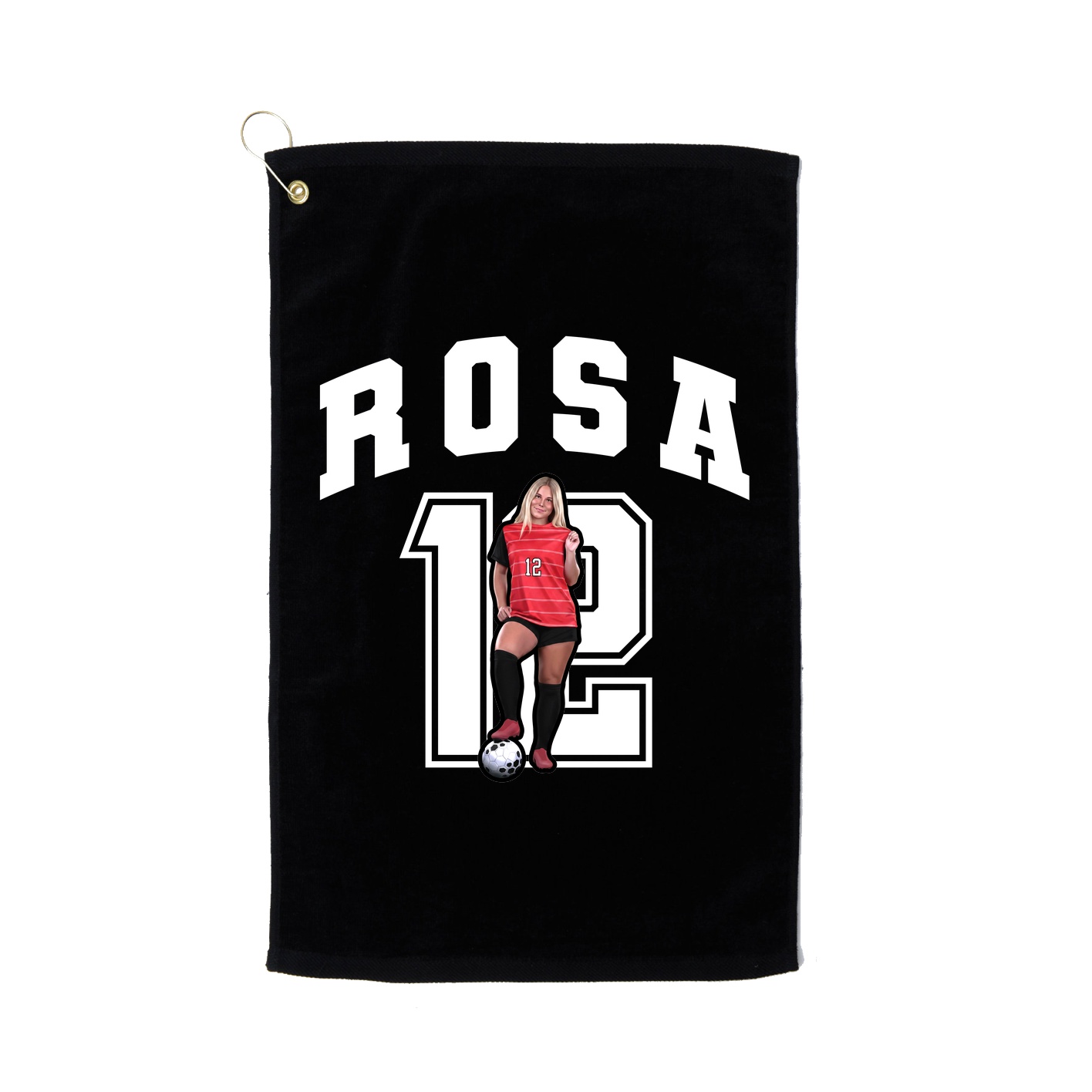 Golf Towel — Number in Black
