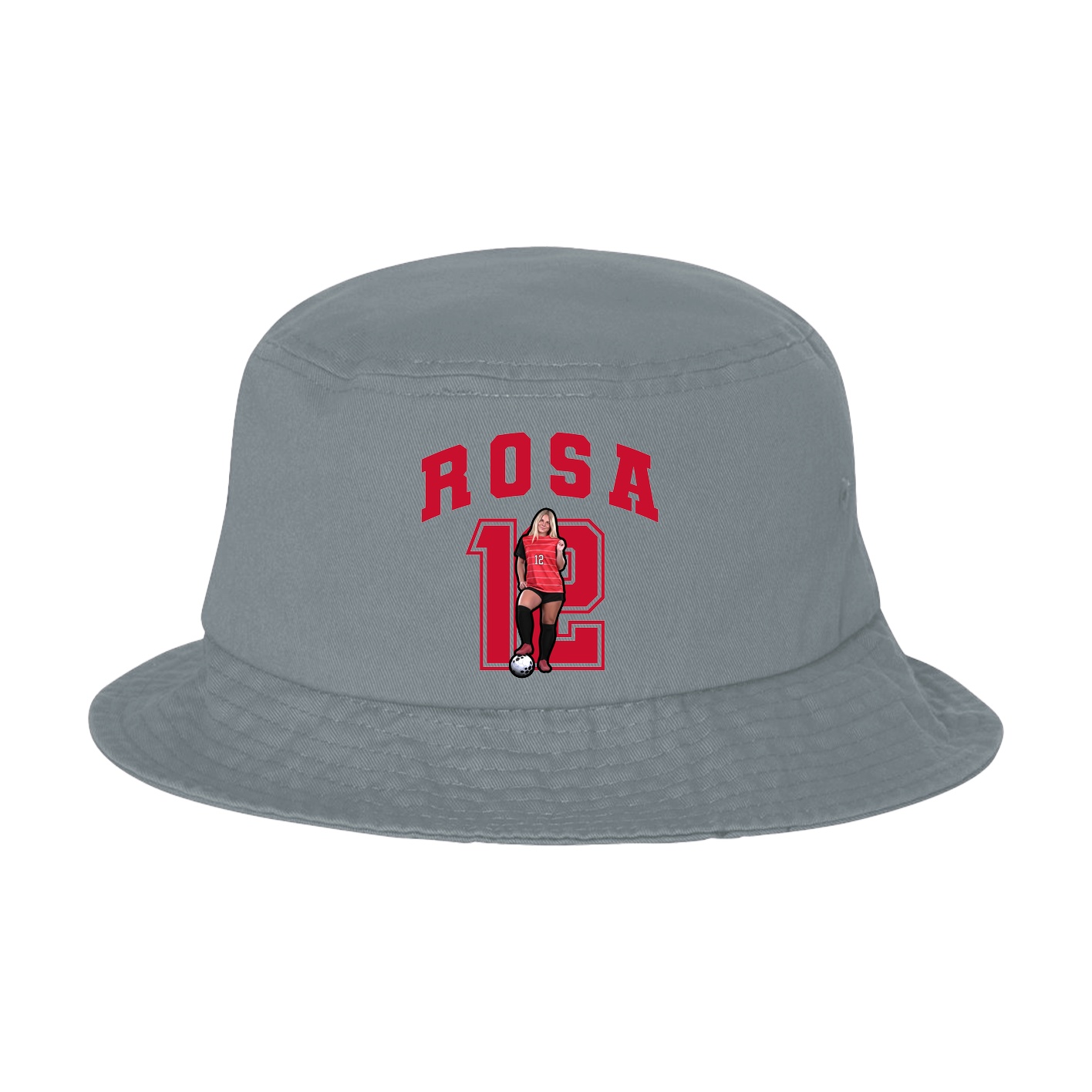 Bucket Cap — Number in Grey