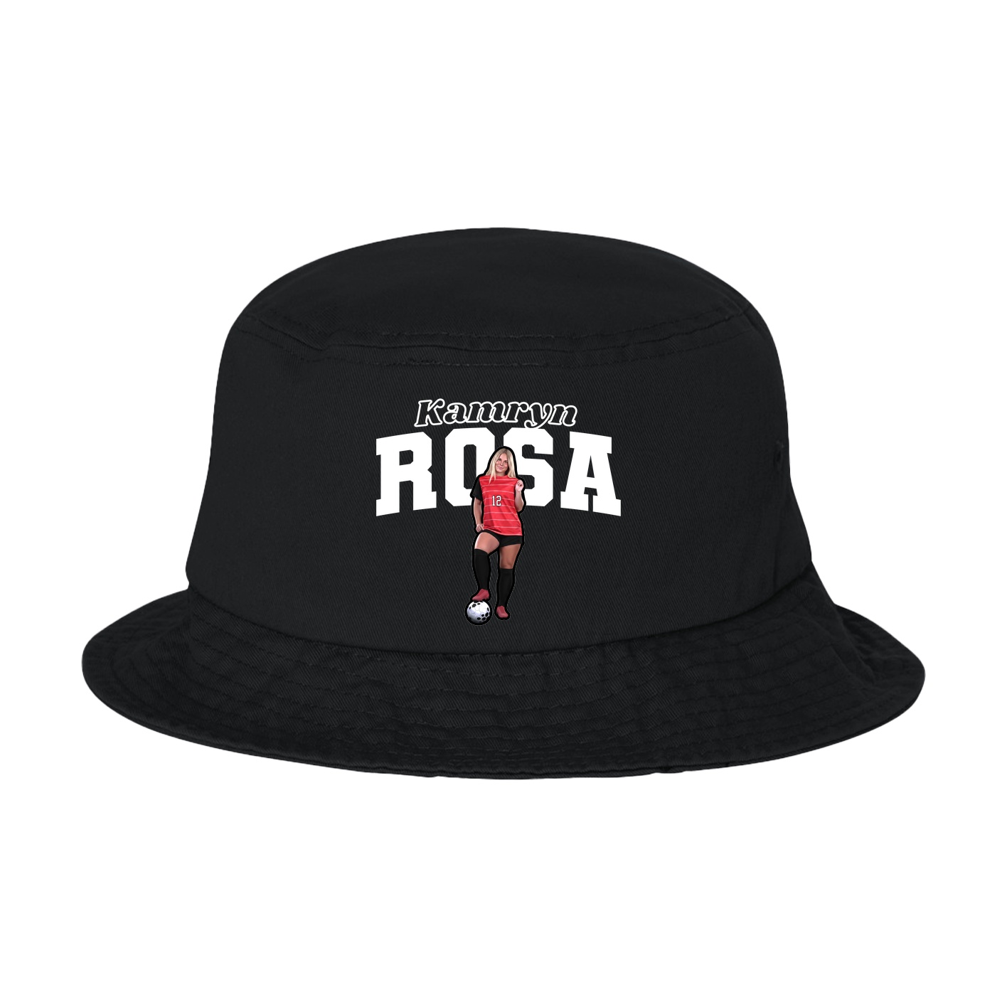 Bucket Cap — Name Arch in Black