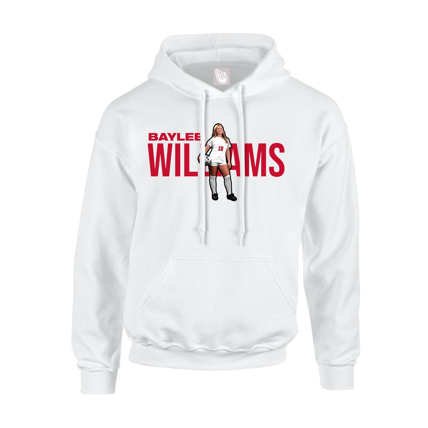 Hoodie — Player Name in White