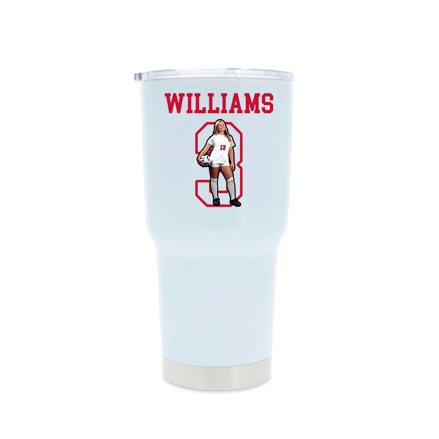 30oz Stainless Steel Tumbler — Shirsey in White