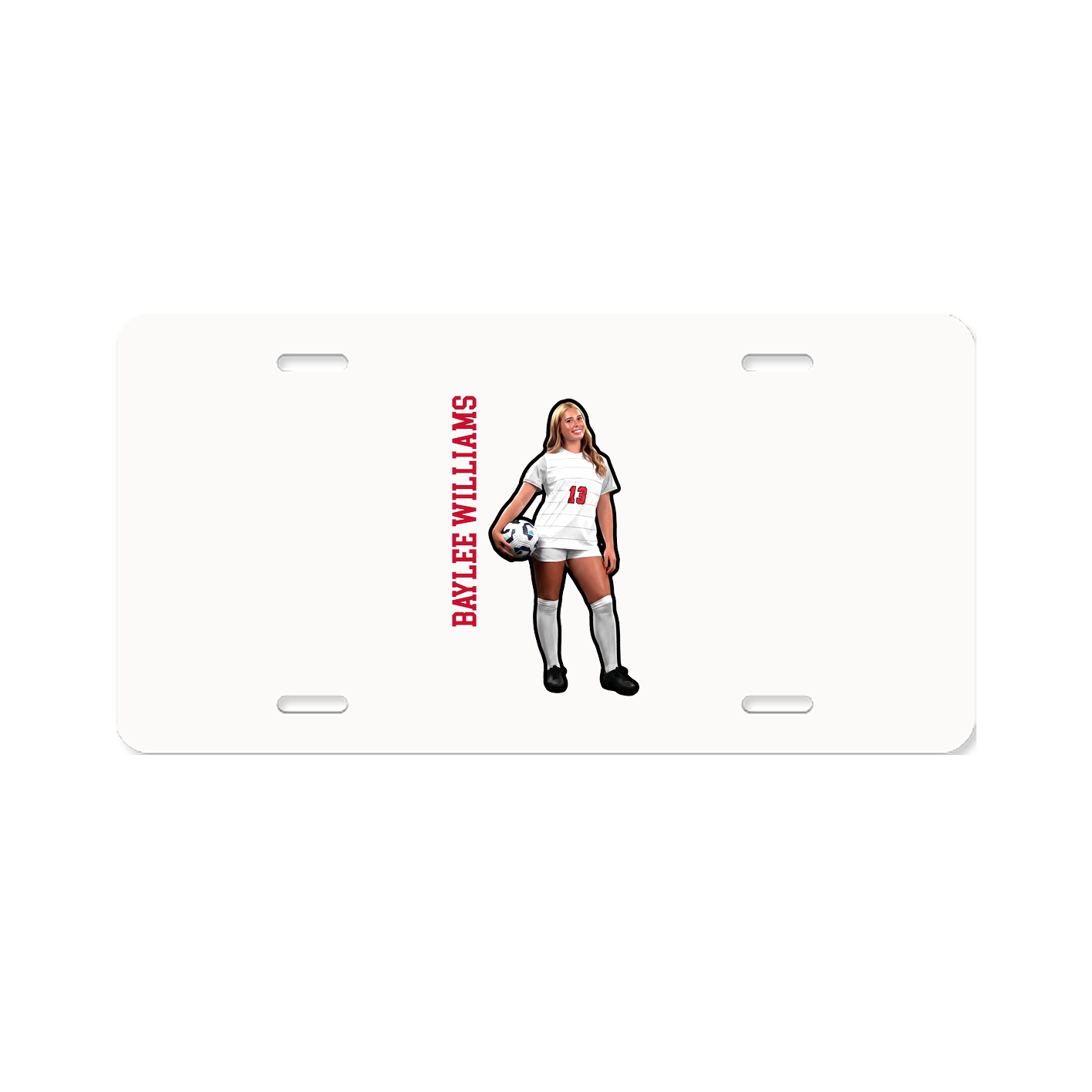 License Plate — Name Vertical in Classic