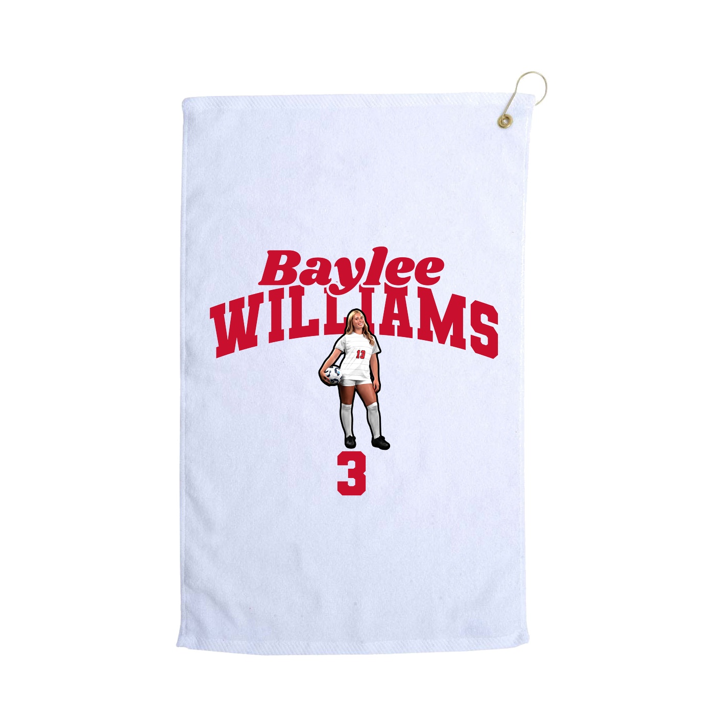 Golf Towel — Signature Arch in White