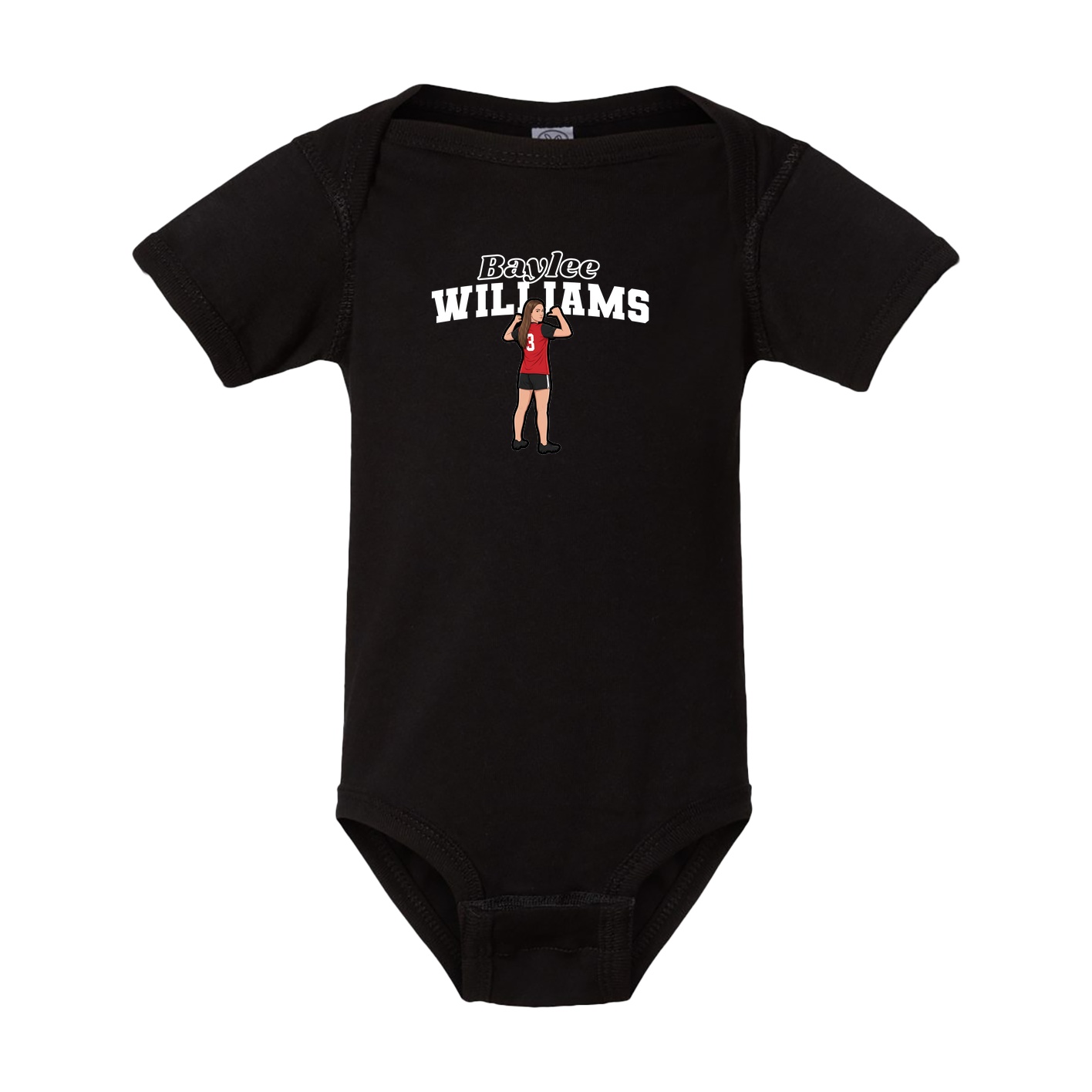 Baby Onesie — Name Arch in Black