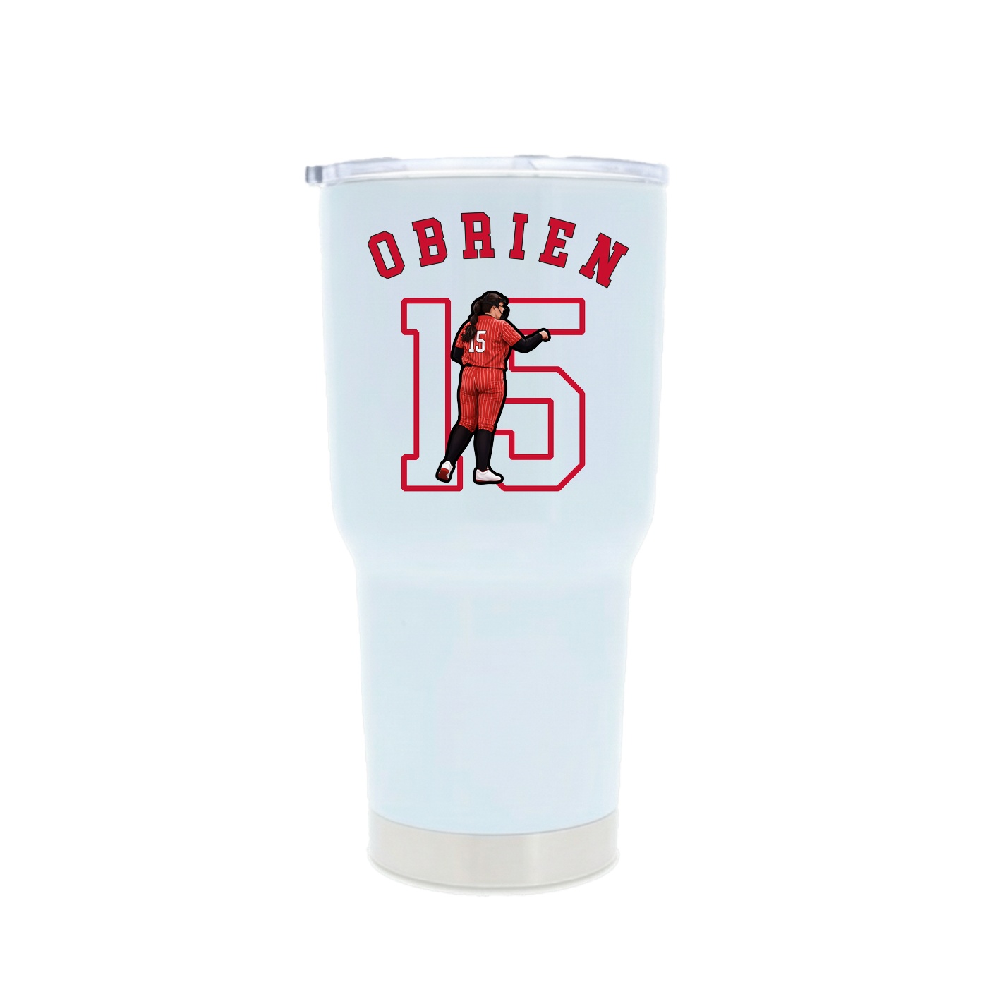 30oz Stainless Steel Tumbler — Shirsey Arch in White