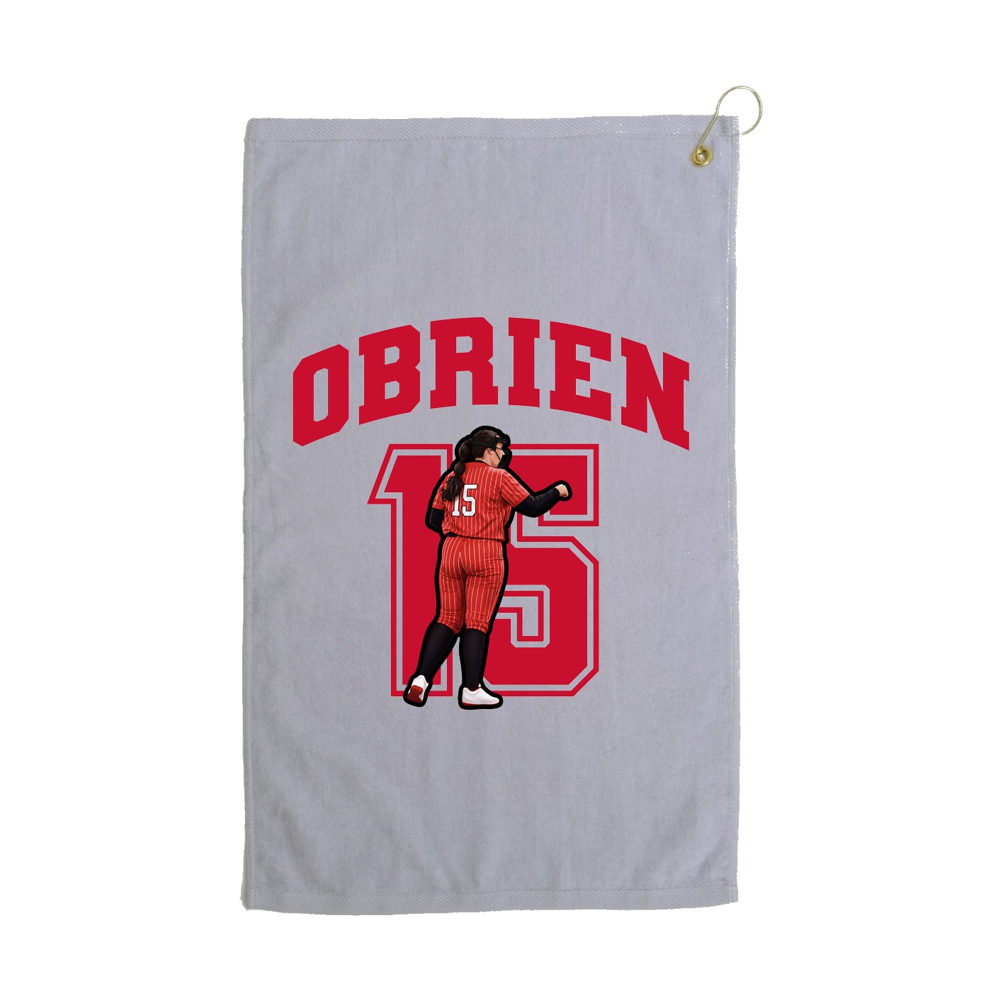 Golf Towel — Number in Grey