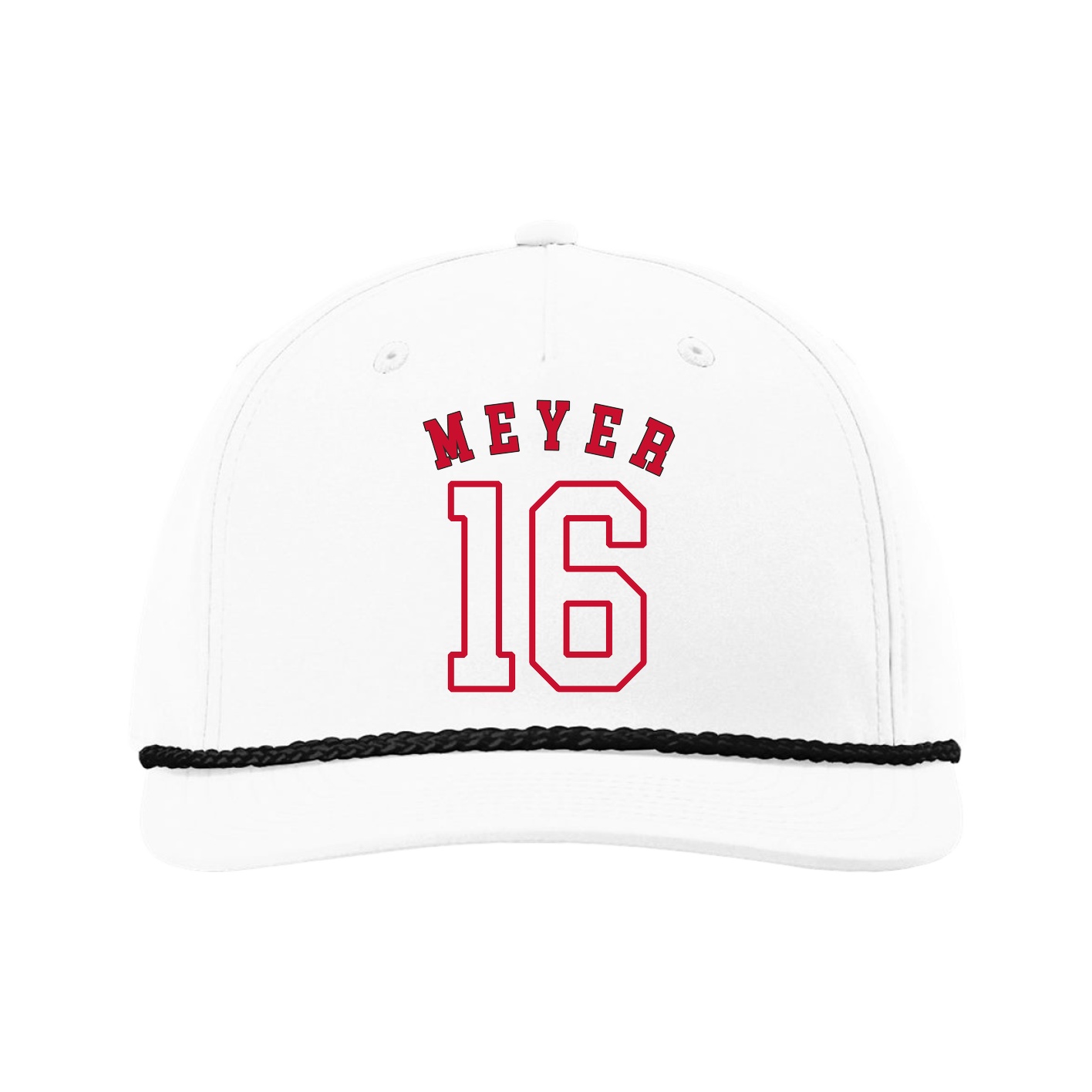 Five-Panel Classic Rope Cap — Shirsey Arch in White