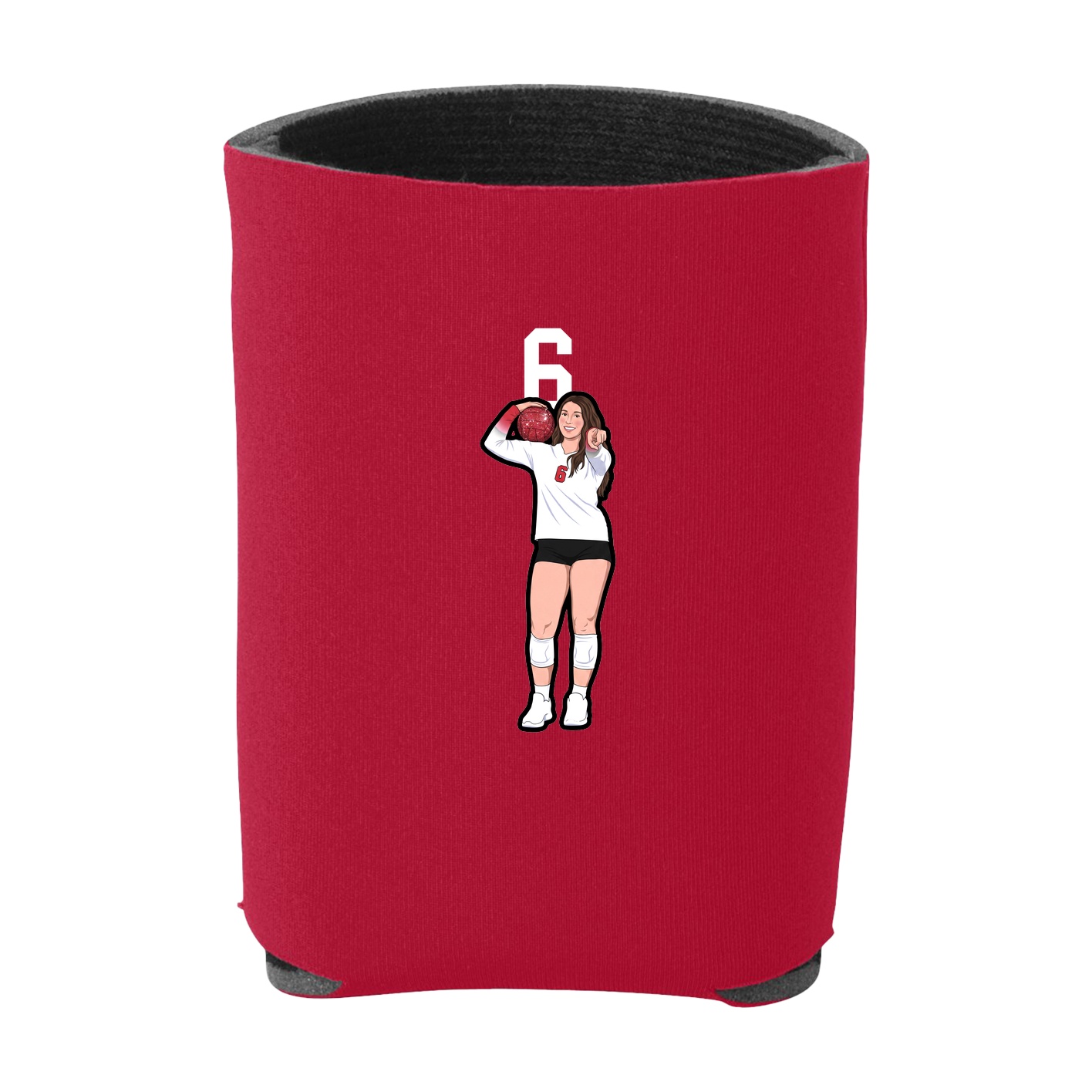 Can Holder — Number Top in Red